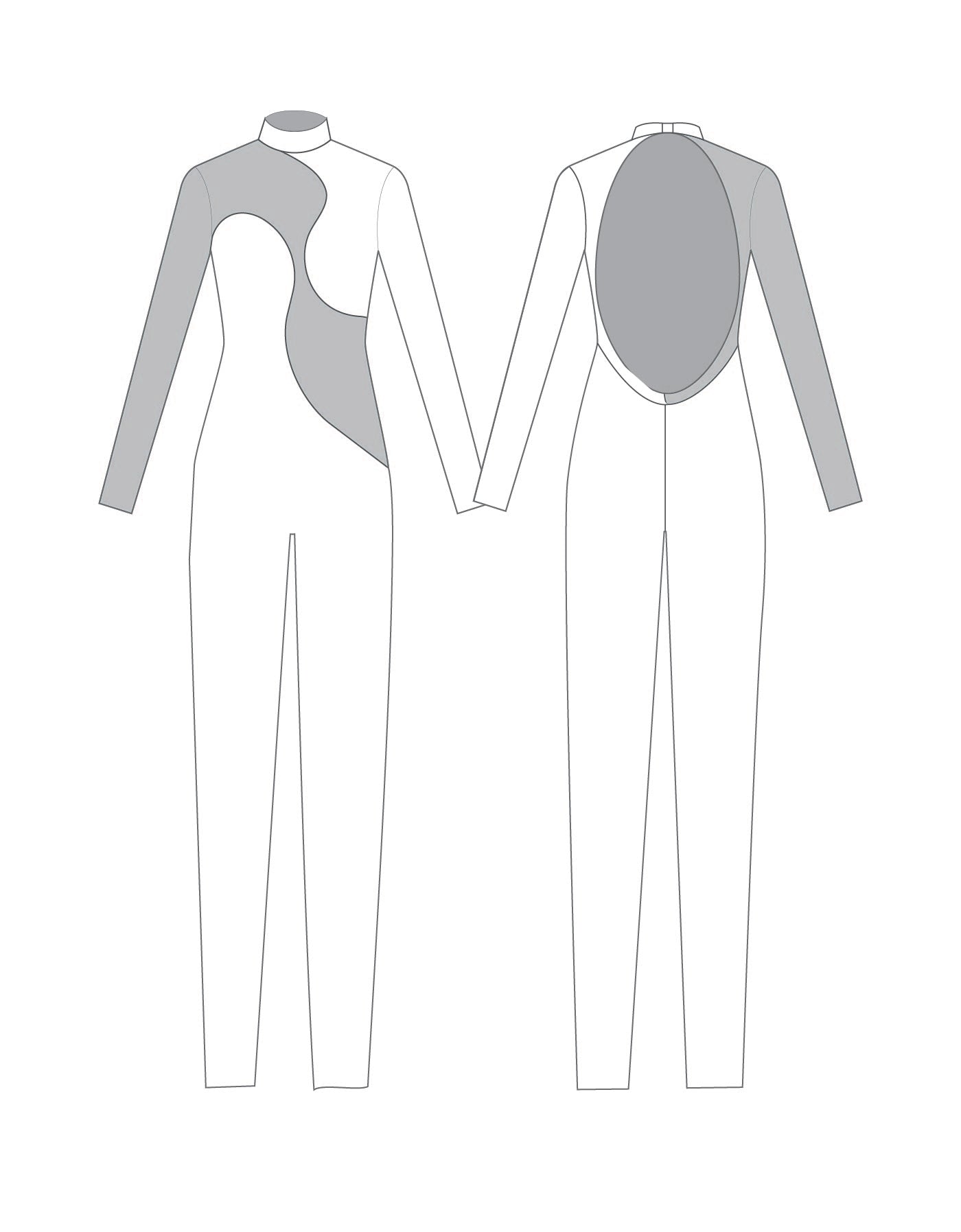 Custom Inked Shadows Unitard - Lycra & Mesh