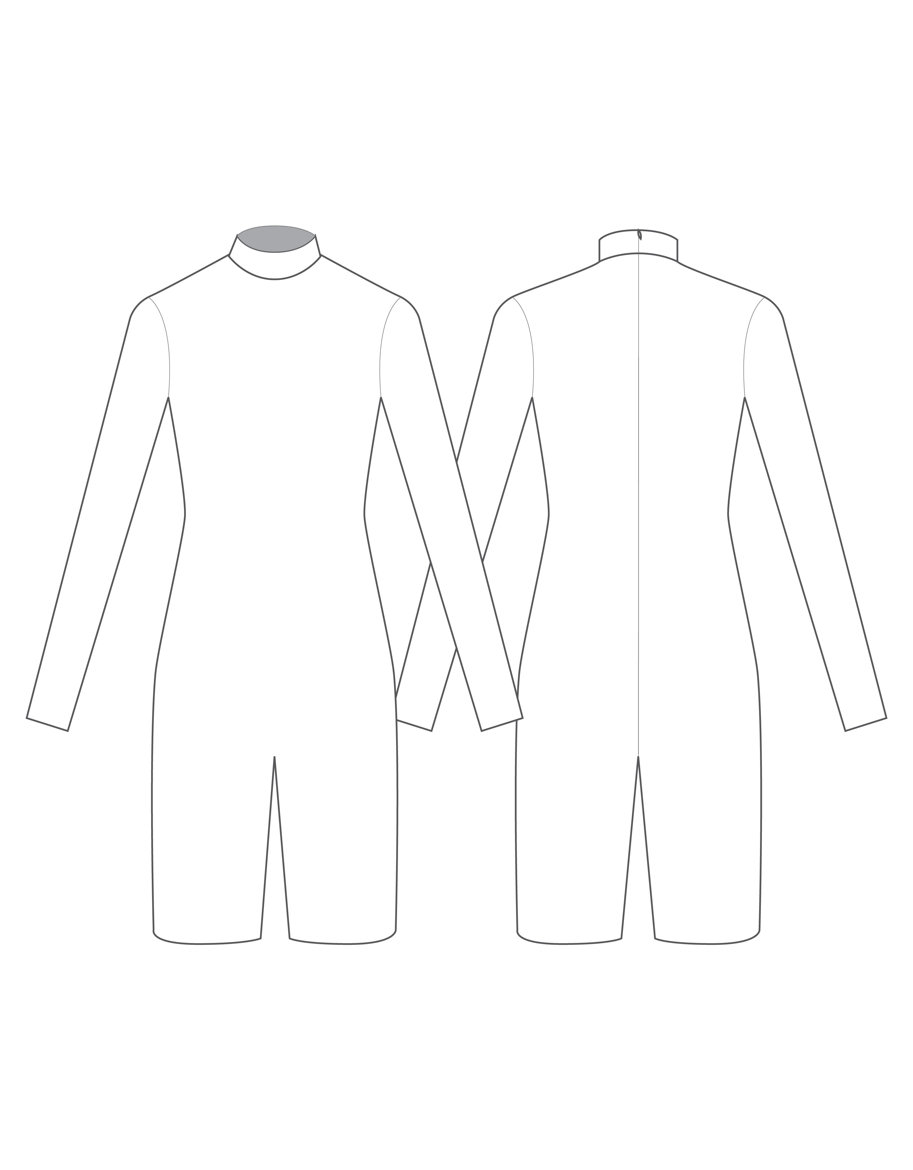 Custom Inked LS T Neck Bikeshort Biketard - Zipper Back - Lycra