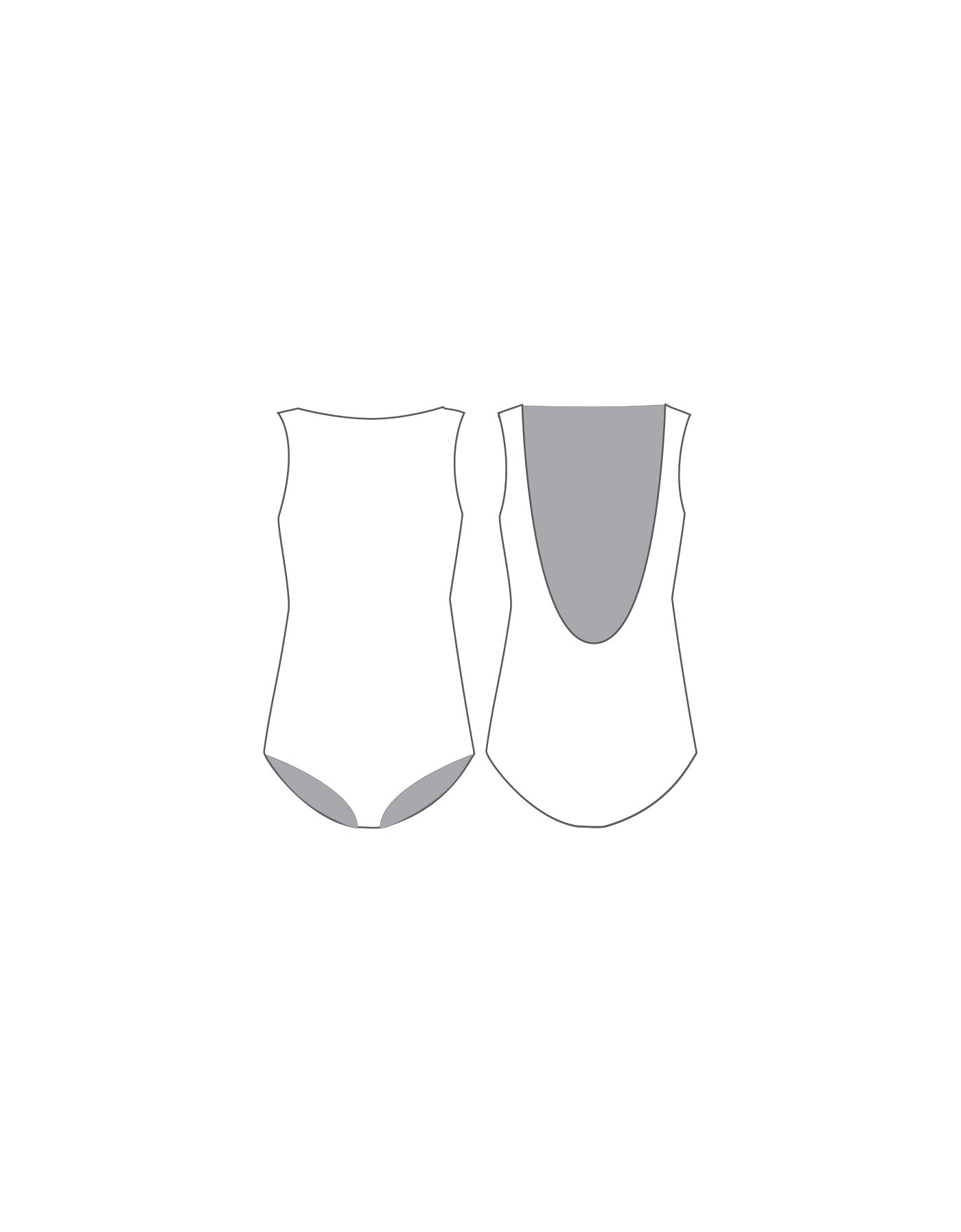 Custom Inked Boatneck Tank Leotard - Lycra