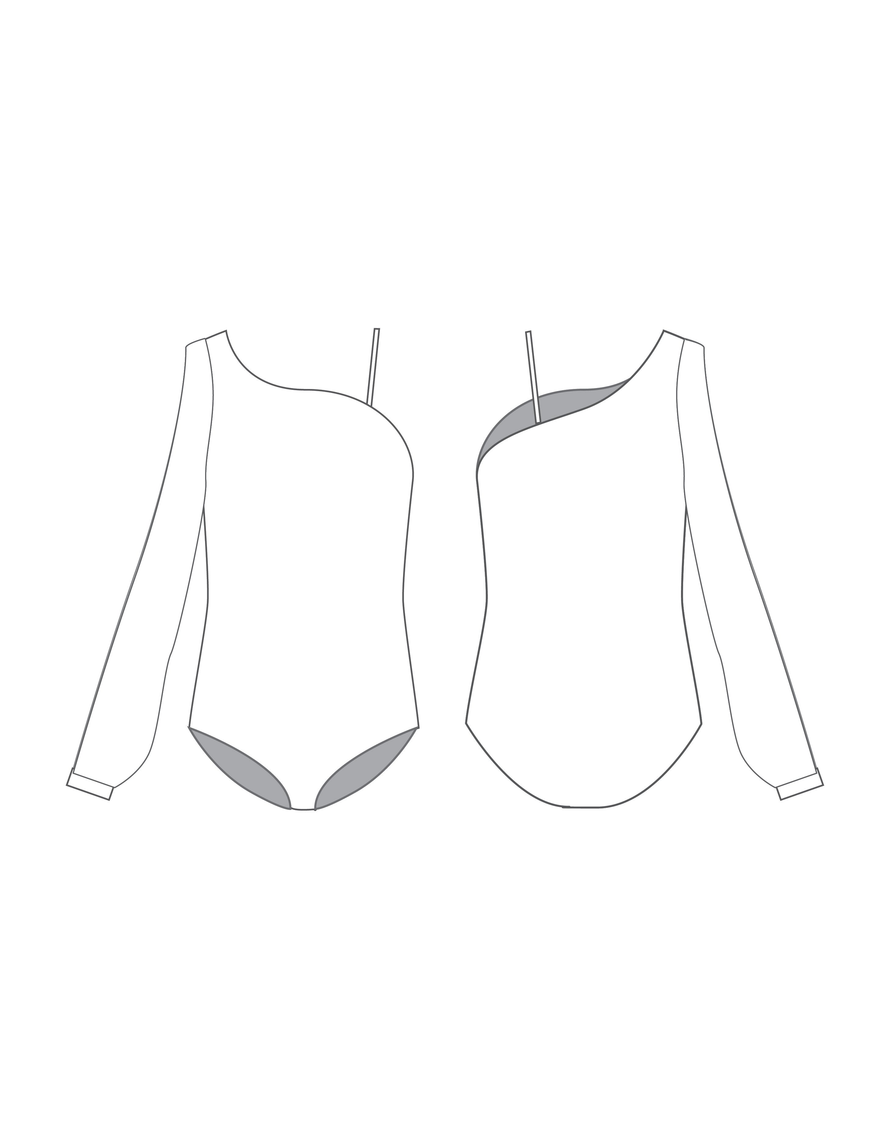 Custom Inked One Chiffon Sleeve Leotard - Lycra & Chiffon