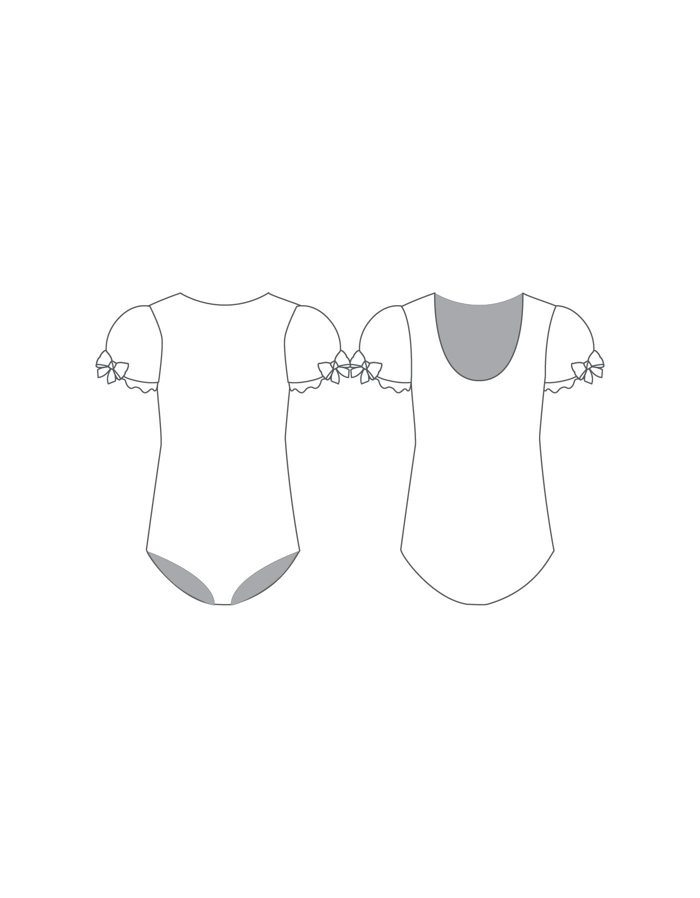 Custom Inked Puff Sleeve Leotard - Hologram