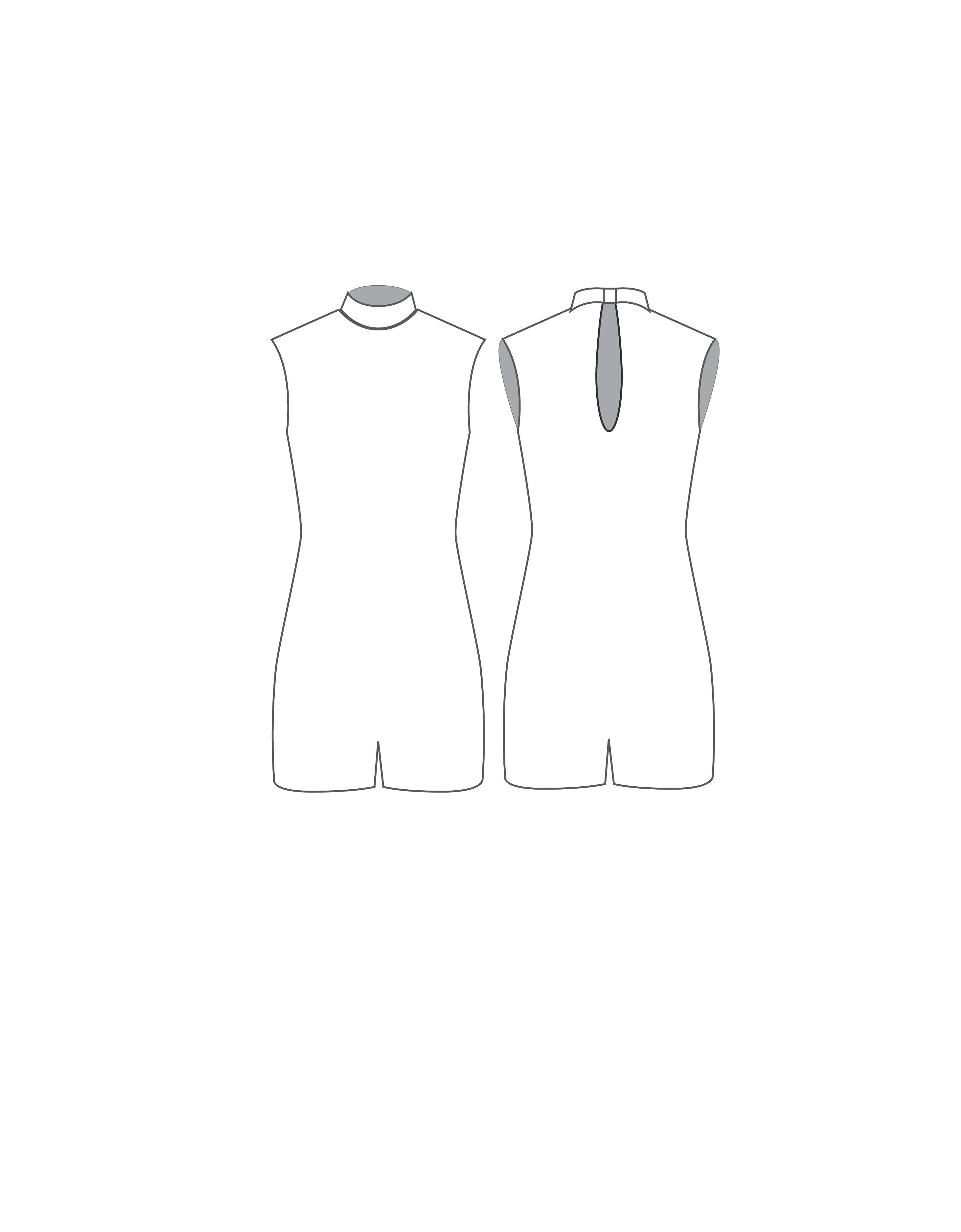 Custom Inked Sleeveless Keyhole Back Biketard - Lycra