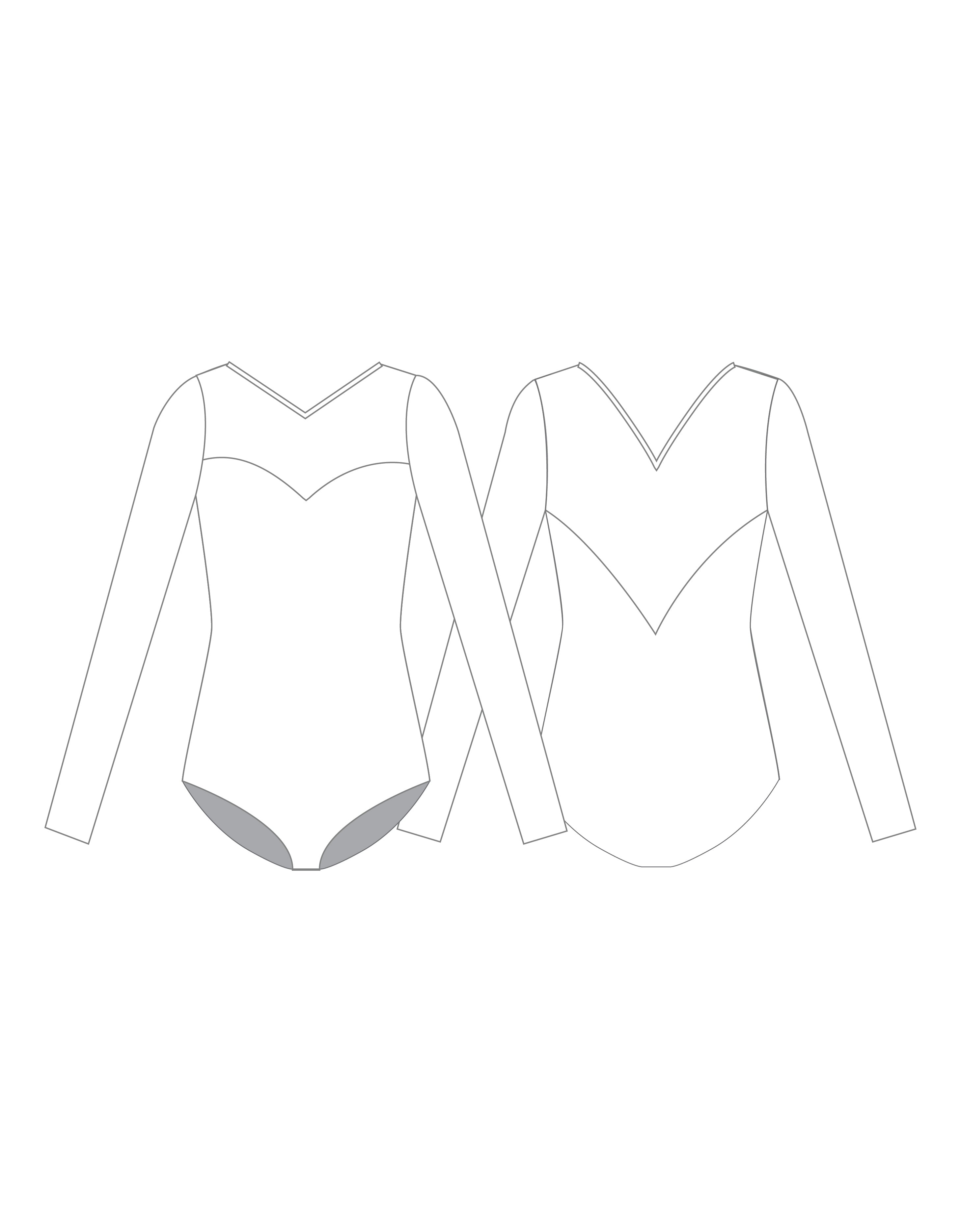 Custom Inked LS Sweetheart Leotard Gymnastics - Lycra