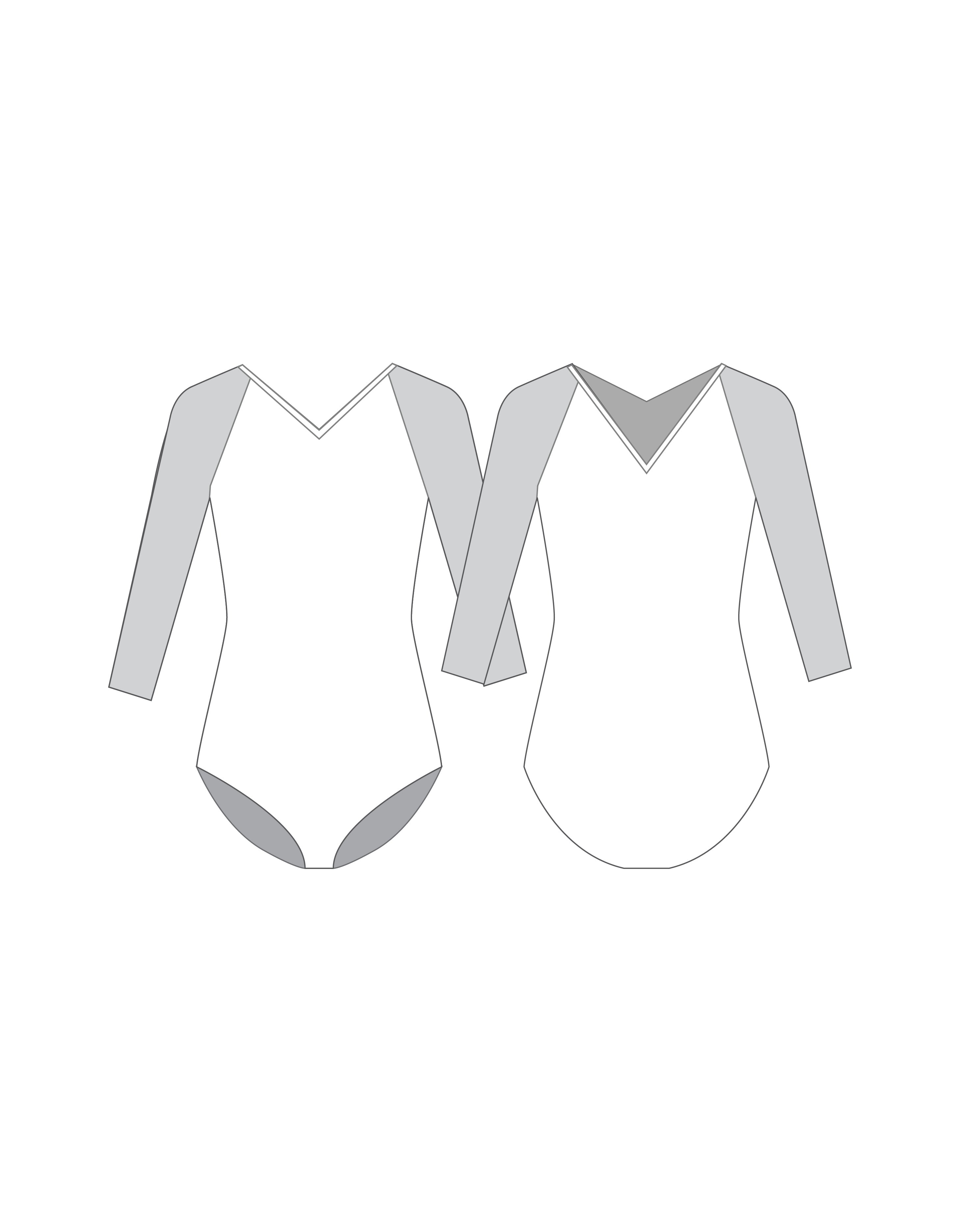 Custom Inked Mesh 3/4 Sleeve V Neck Raglan Leotard Gymnastics - Lycra & Mesh