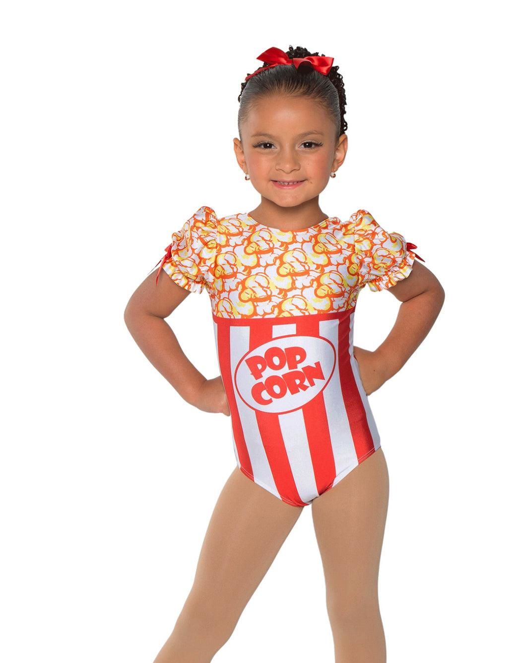 No Lining - Popcorn Puff Sleeve Leotard