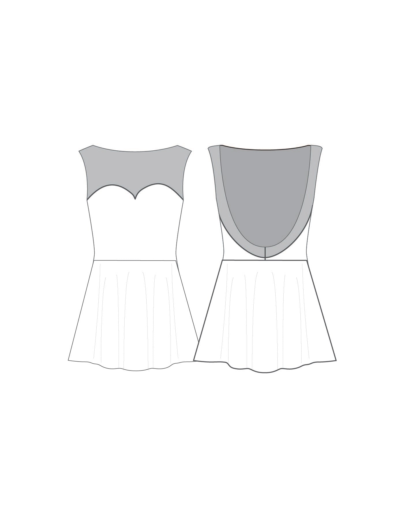 Custom Inked Mesh Sweetheart A-Line Dress - Lycra & Mesh