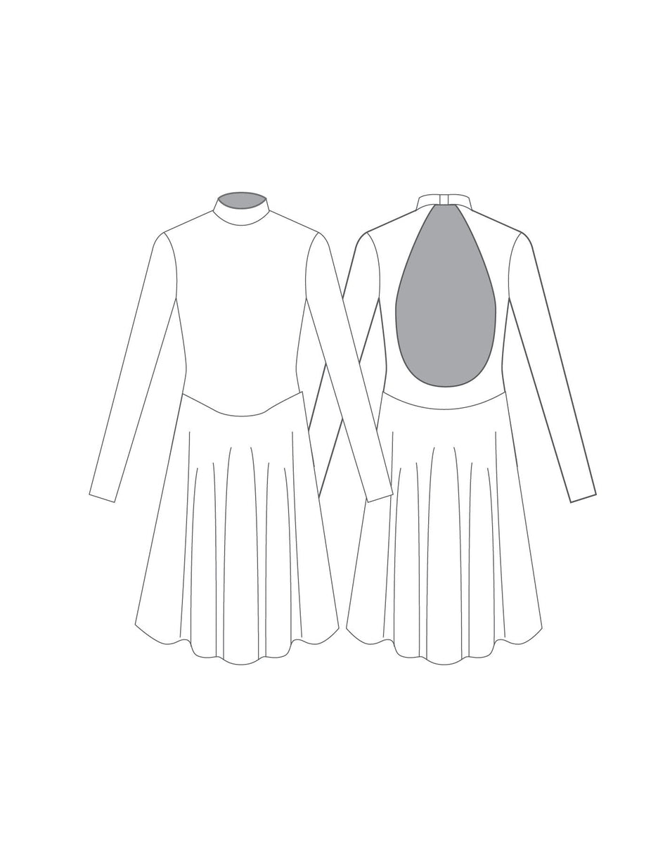 Custom Inked LS Tneck Keyhole Back Crop Top - Lycra main image 0