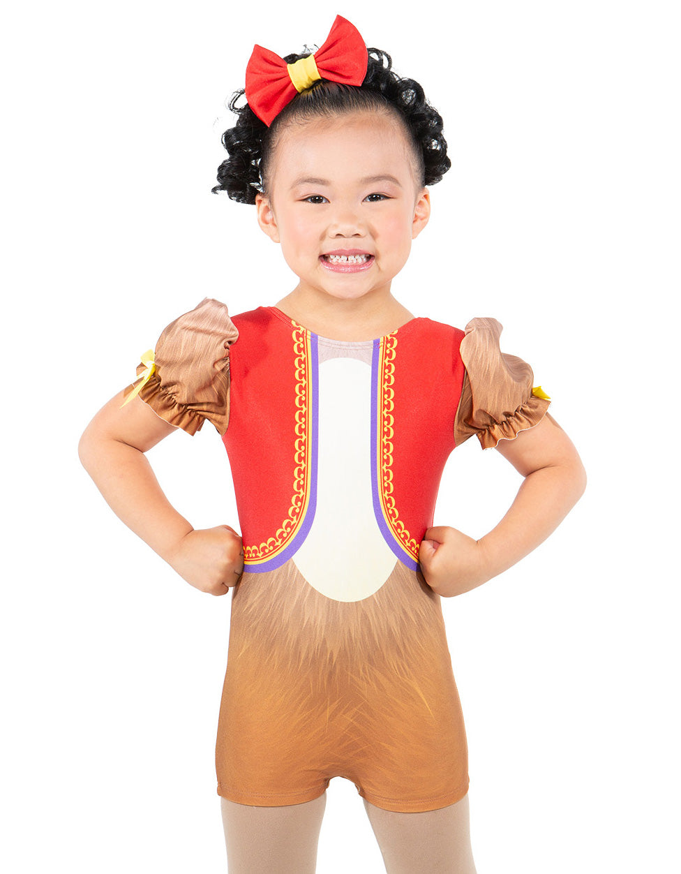 Lil Monkey Puff Sleeve Biketard