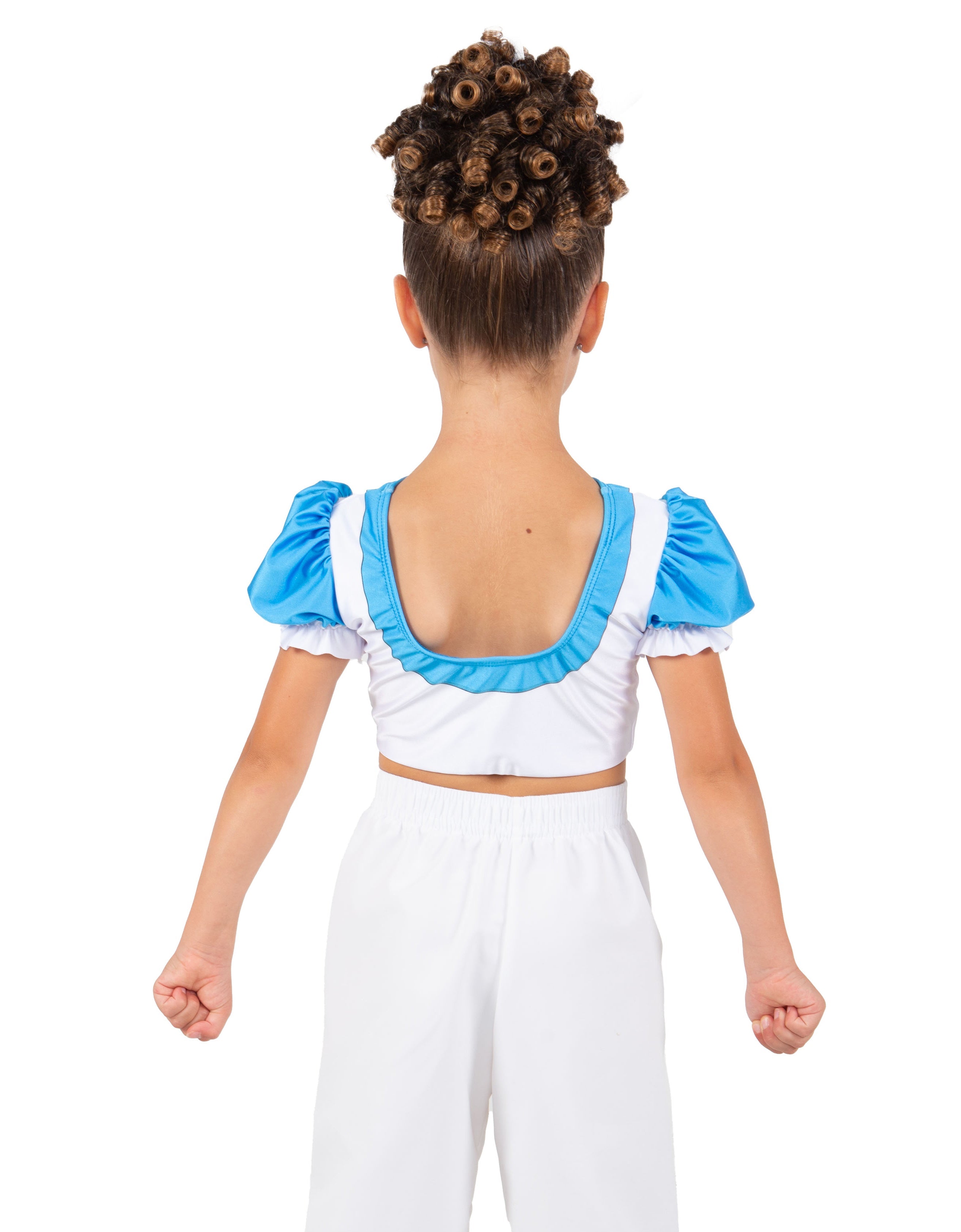 Smurfettes Puff Sleeve Crop Top