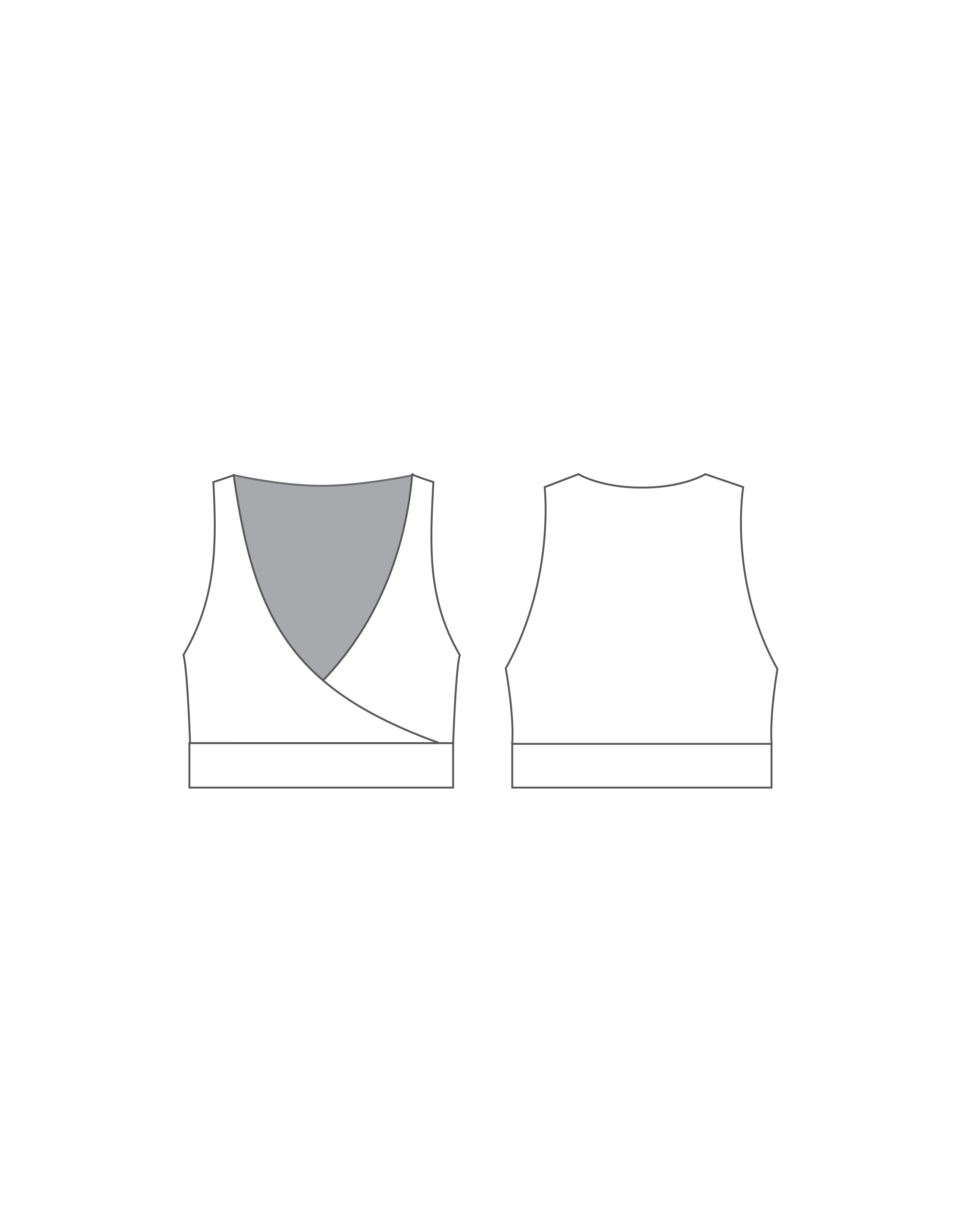 Custom Inked Sleeveless Crossover Crop Top - Lycra