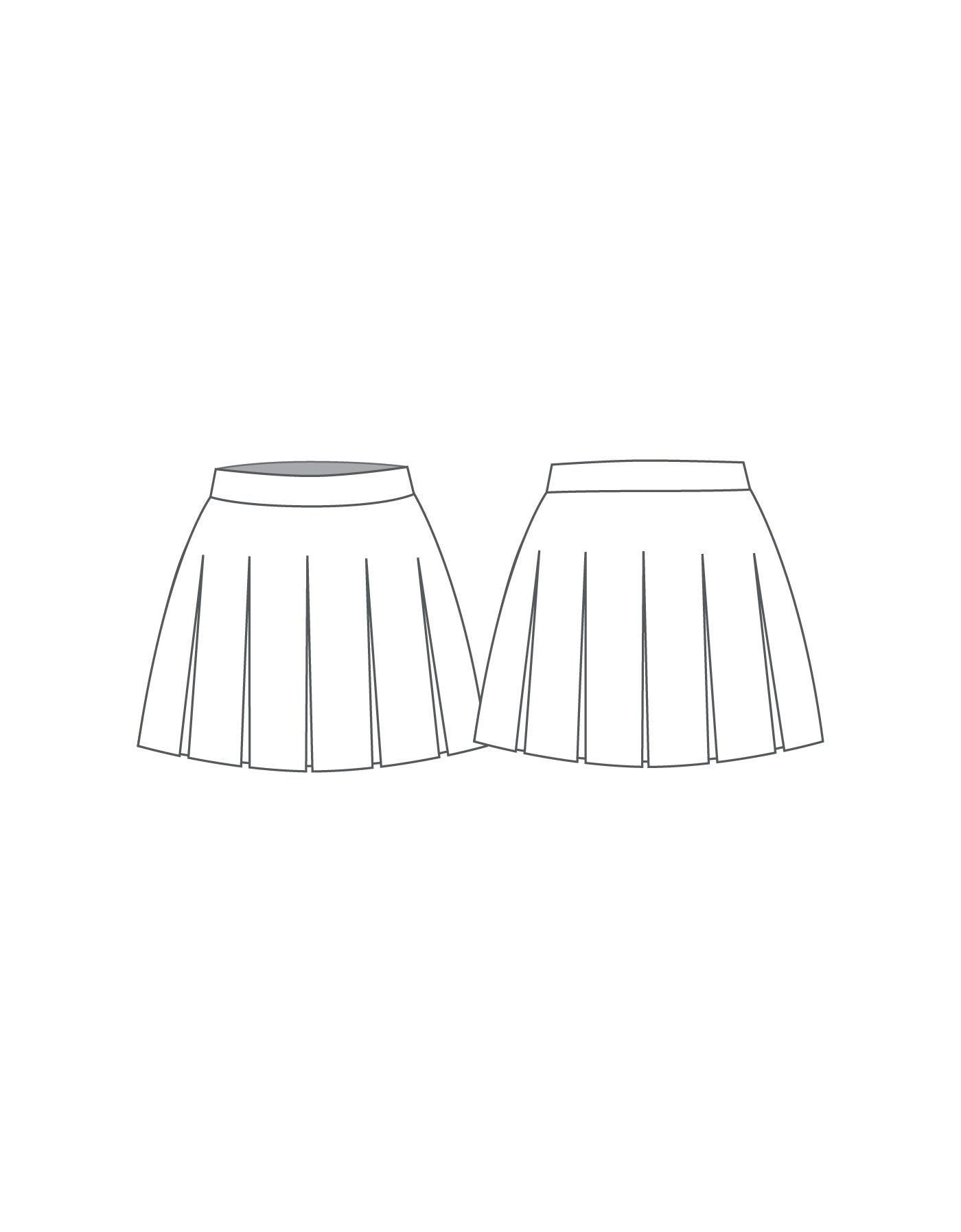 Custom Inked Pleated Skort - Lycra