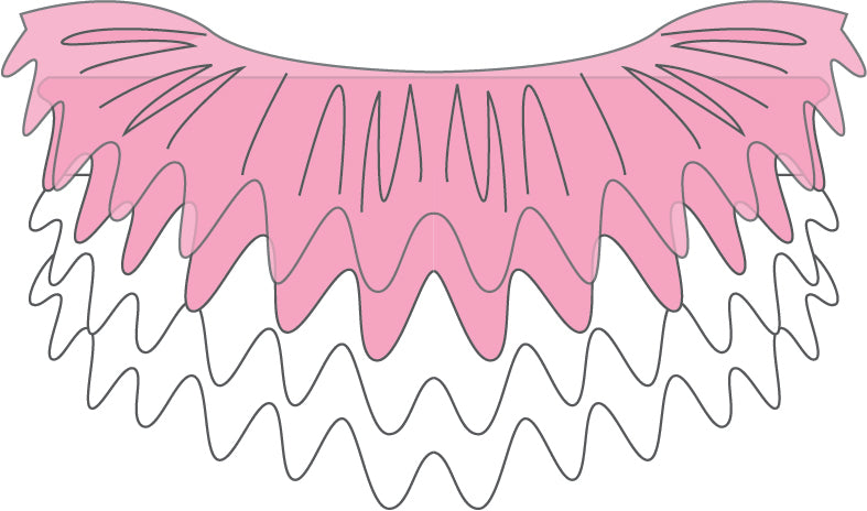 Custom Pink and White 2 Tone Bando Tutu