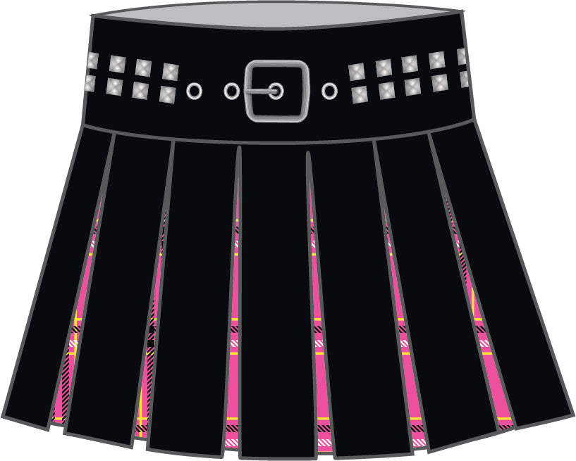 BlackPink Plaid Mini Pleated Skort