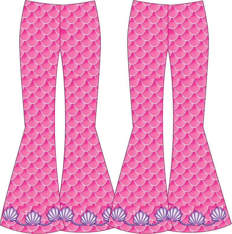 Custom Shell Mermaid Wide Flare Pant