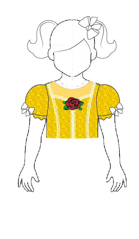 Belle Princess Puff Sleeve Crop Top