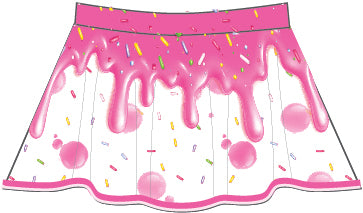Custom Milkshake Bubbles Top Skirt