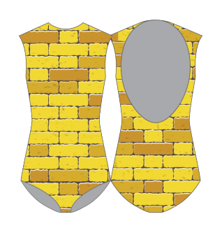Yellow Brick Road Lycra Sleeveless Open Back Leotard