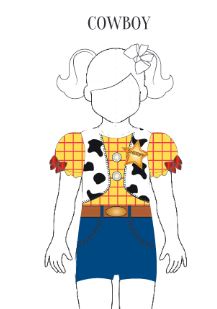 Custom Cowboy Puff Sleeve Biketard