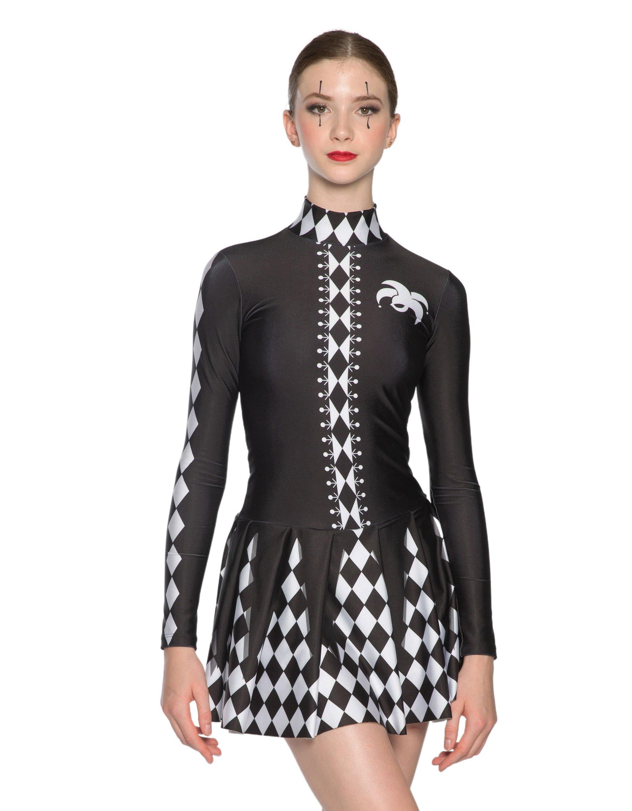 Jester LS Tneck Biketard with Attached Skirt - Hamilton Theatrical