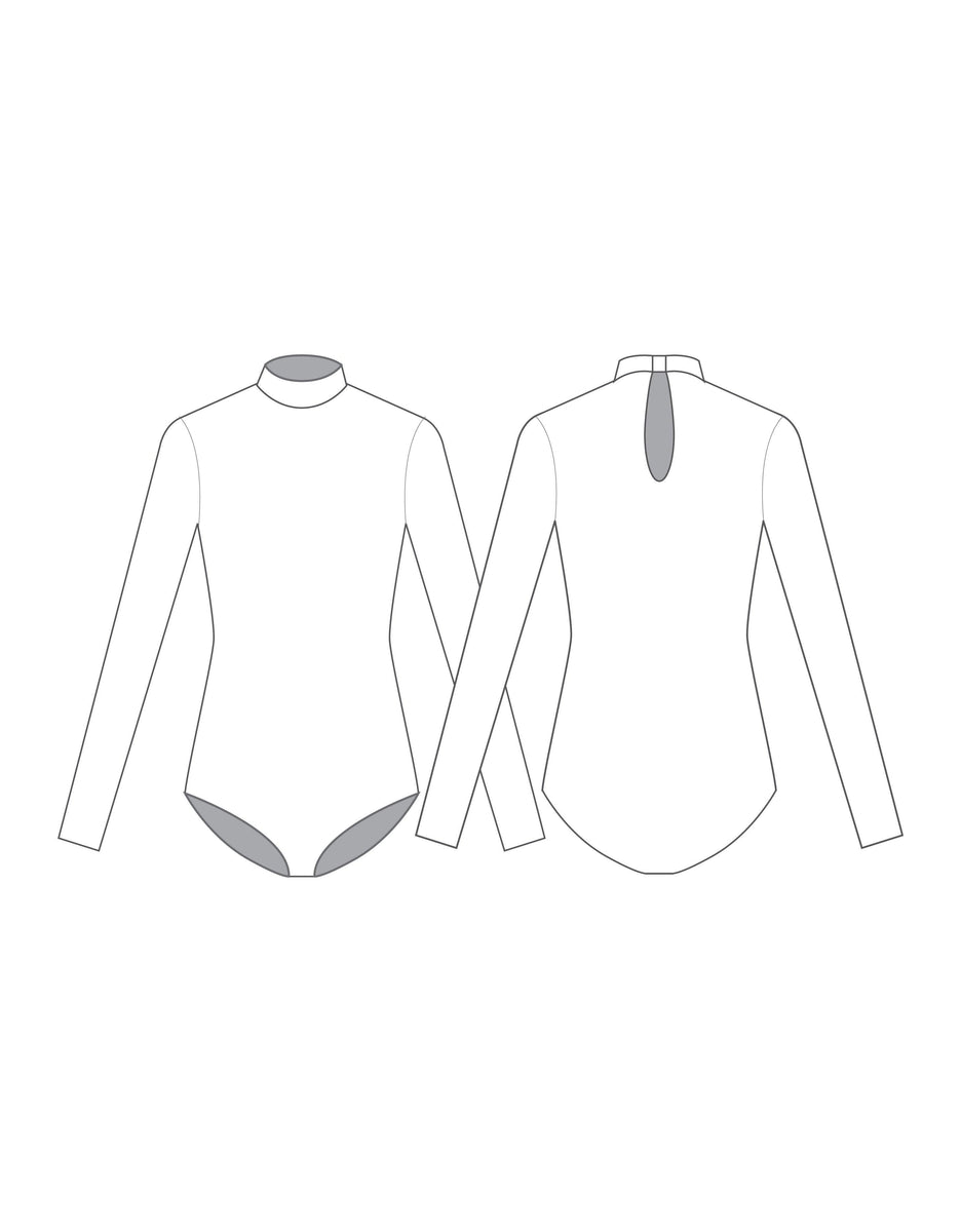 Custom Inked LS TNeck Keyhole Cold Shoulder Crop Top - Lycra main image 1