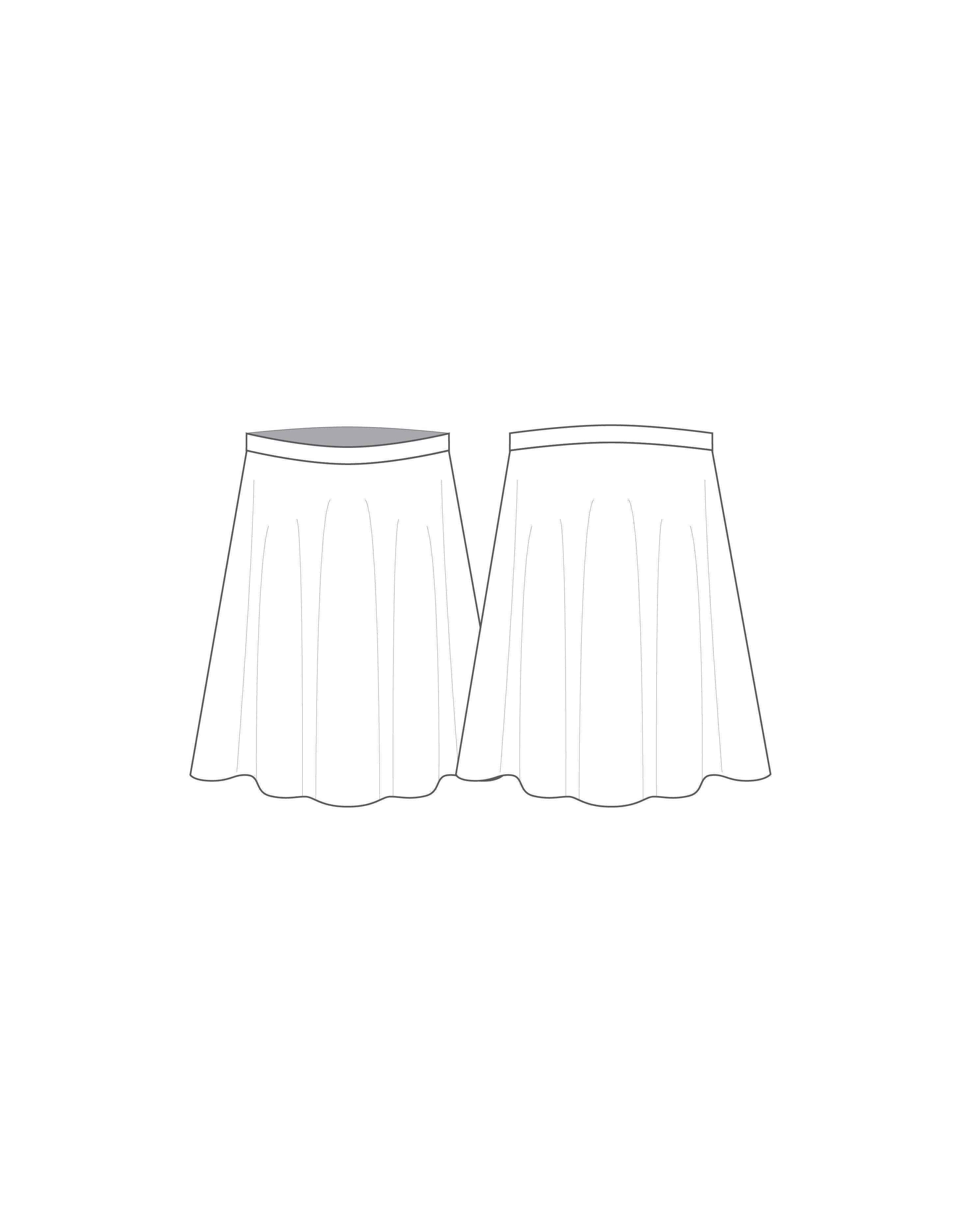 Custom Inked Lycra Character Skirt - Hamilton Theatrical
