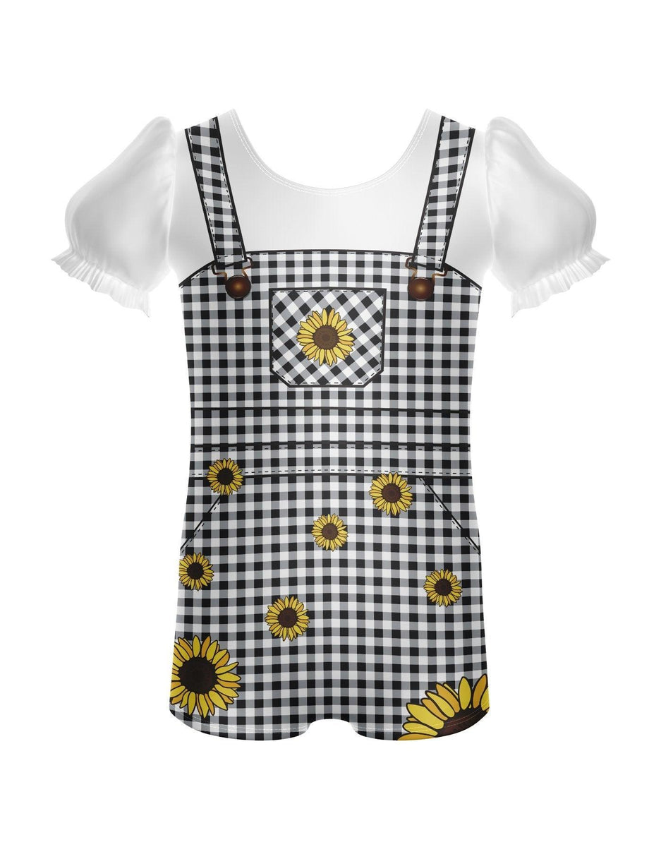 Sunshine Puff Sleeve Biketard