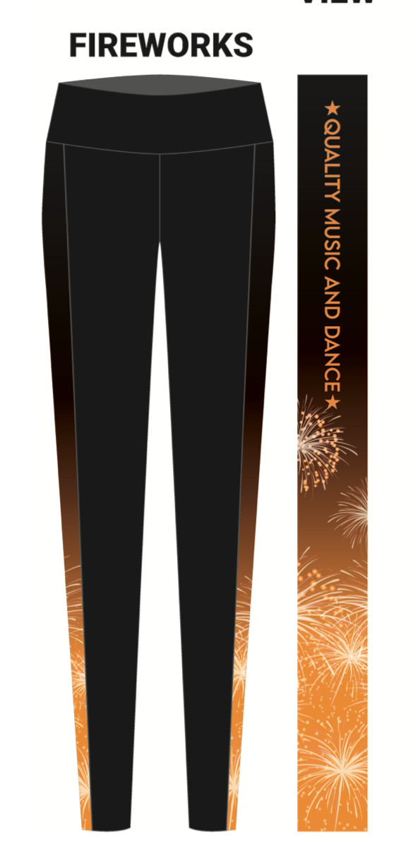 Quality Music and Dance Pop Colour Yoga Legging