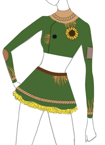 Custom Scarecrow Top Skirt