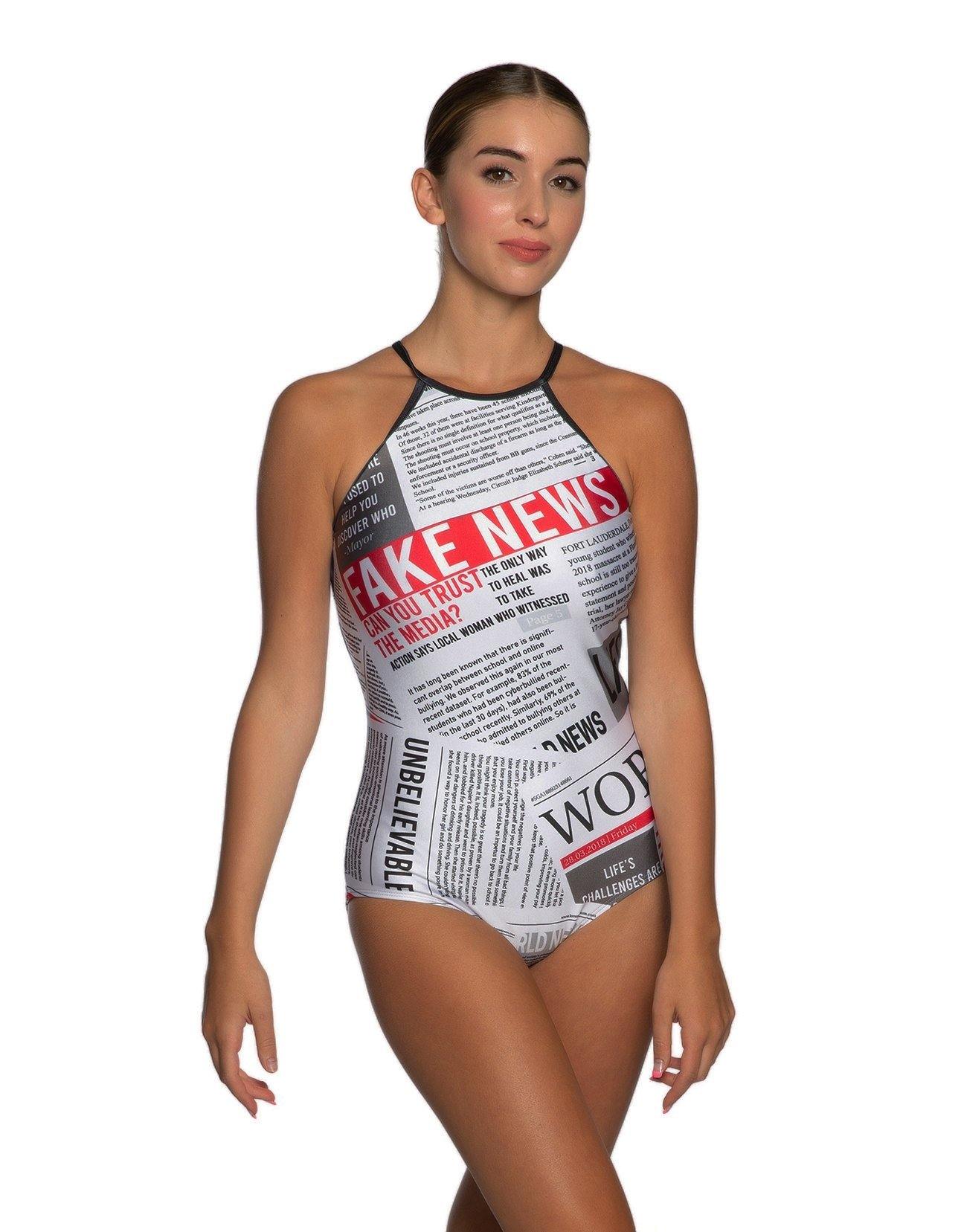 Fake News Halter Leotard - Hamilton Theatrical
