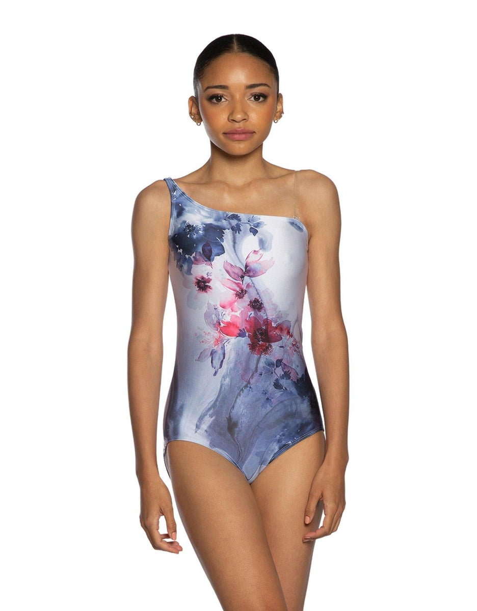 Custom Inked TNeck One Sleeve Leotard Keyhole Back - Lycra main image 1