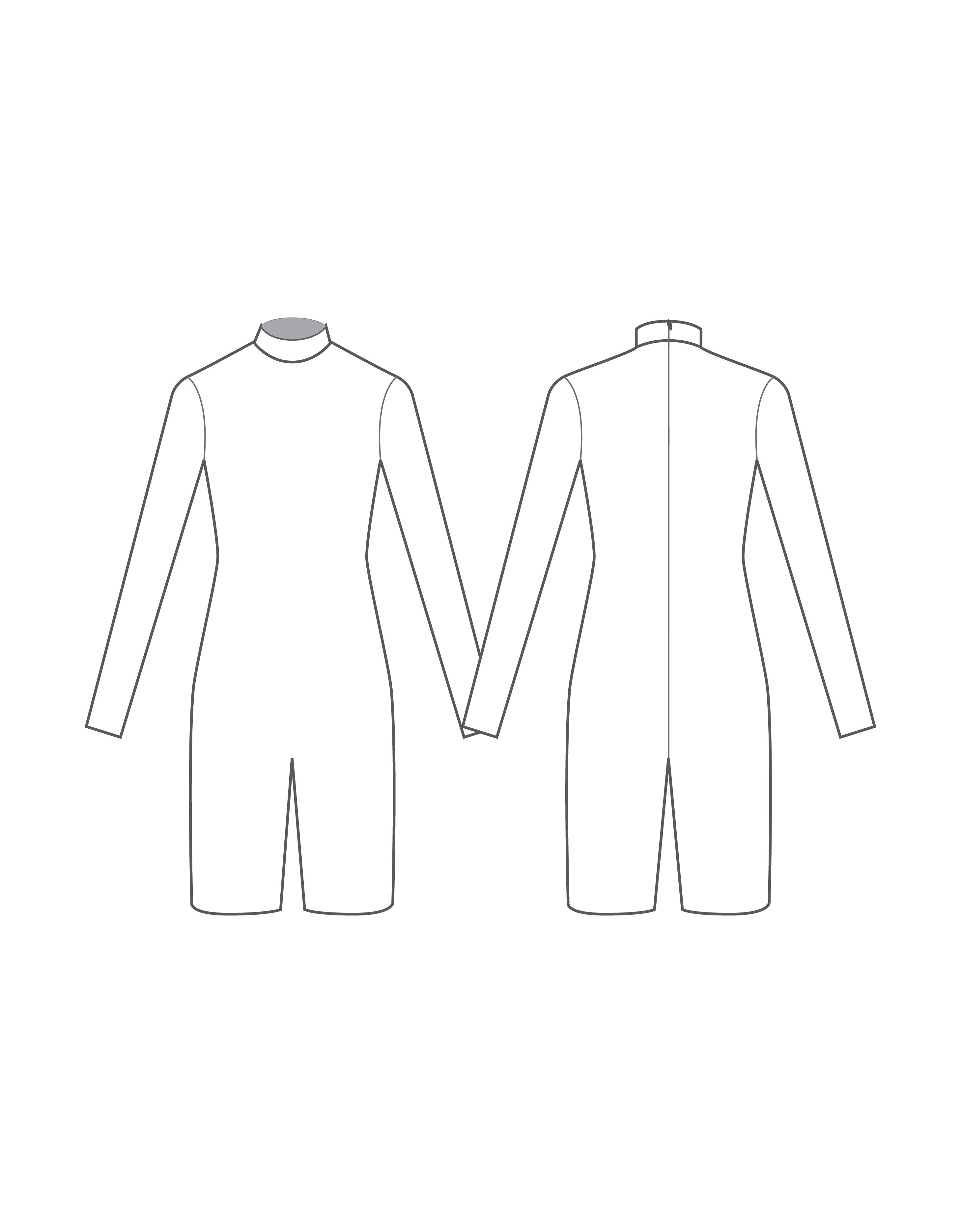 Custom Inked LS Tneck Zipper Back Nicker Length Biketard - Lycra