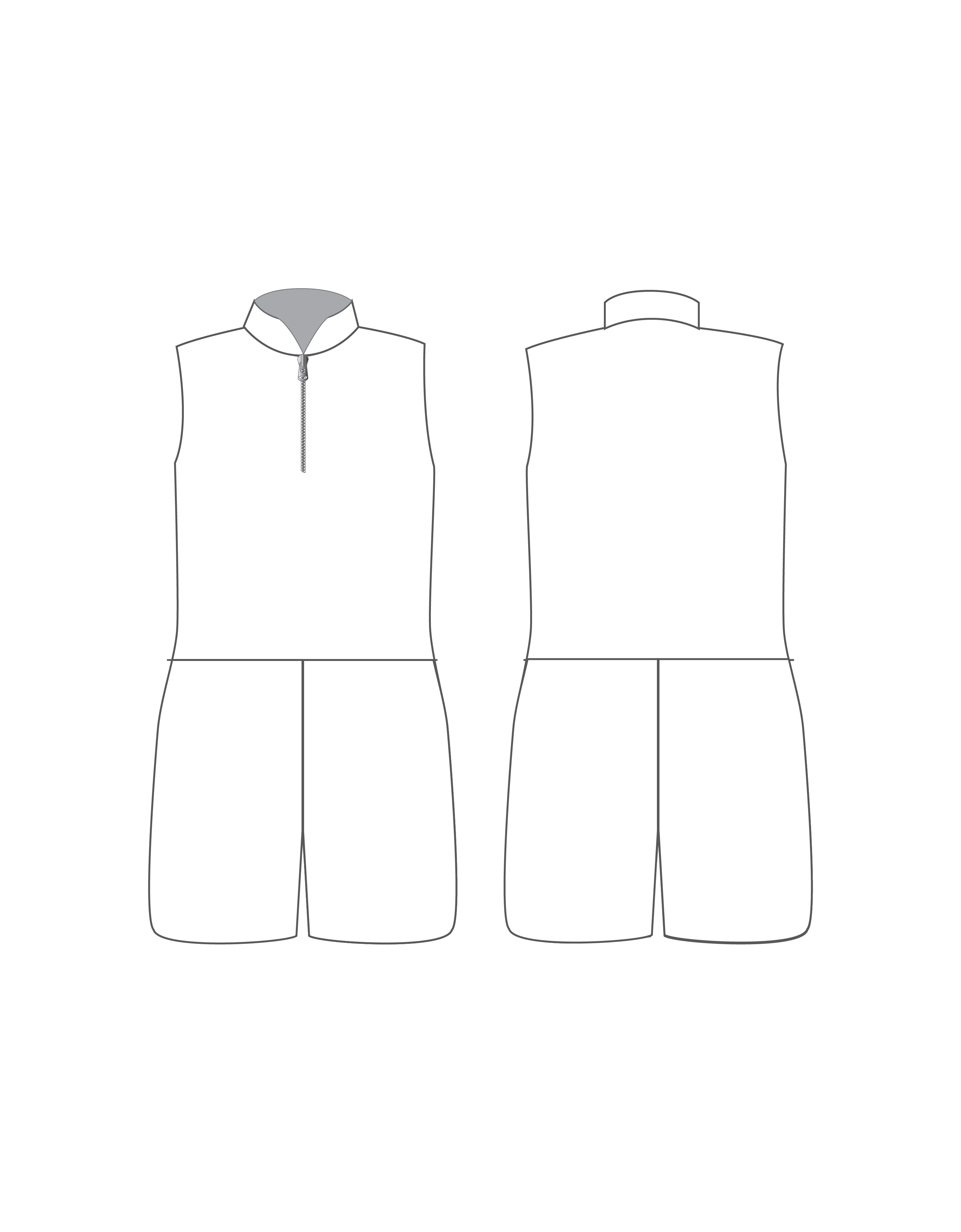 Custom Inked Sleeveless Zip Front Boys Biketard - Lycra