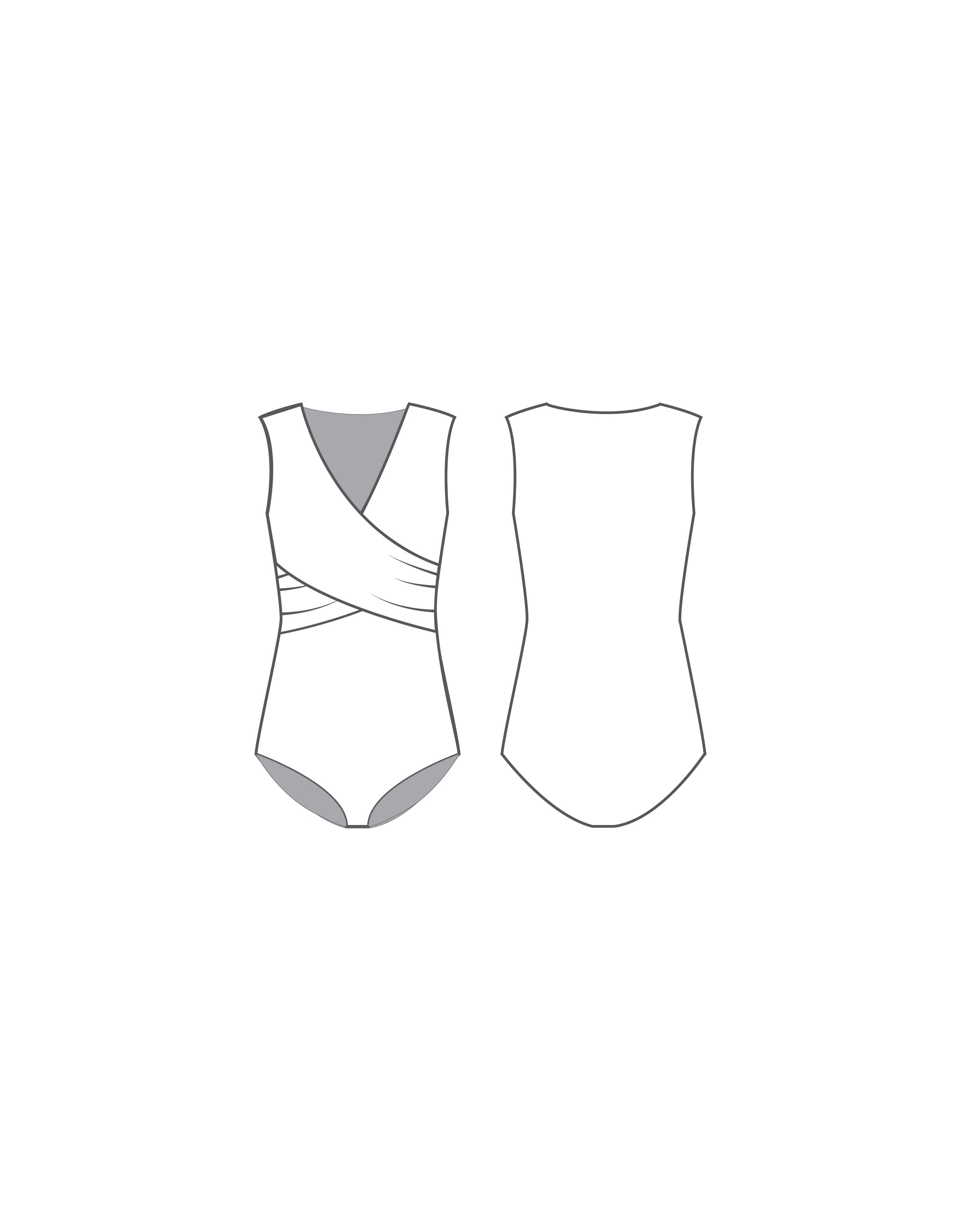 Custom Inked Double Crossover Leotard - Lycra