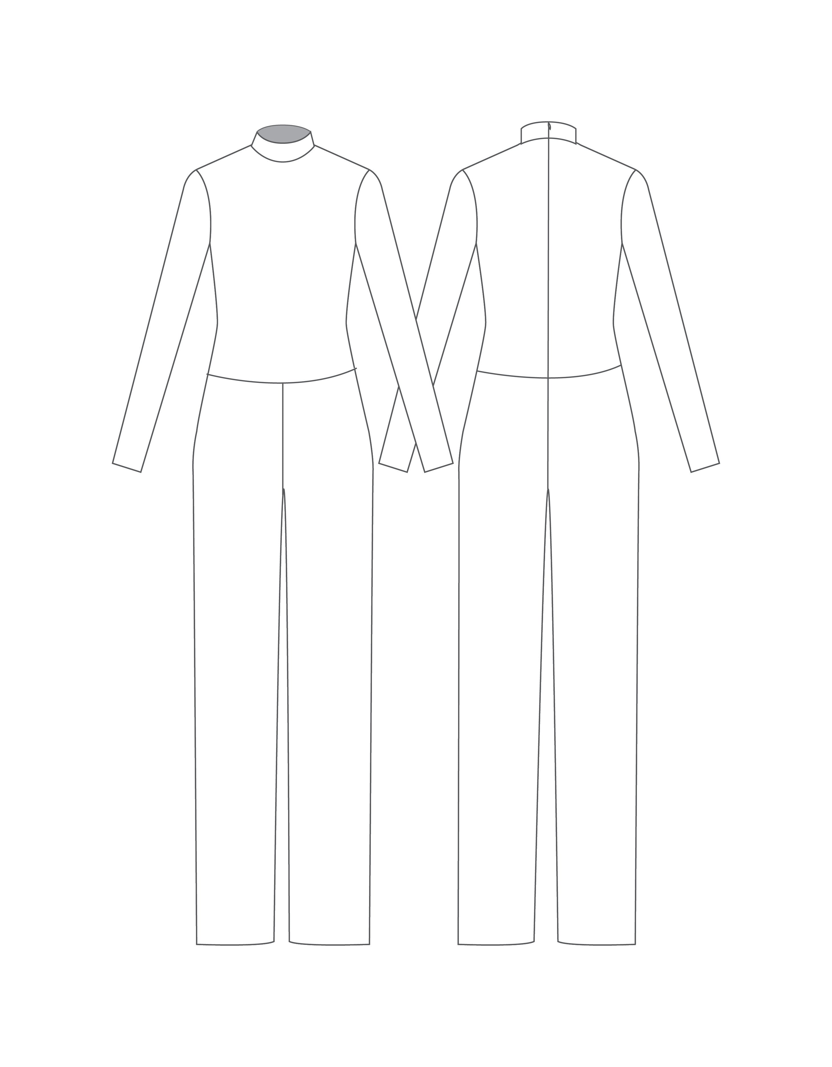 Custom Inked LS TNeck Zipper Back Unitard with Straight Leg - Ladies Fit - Lycra