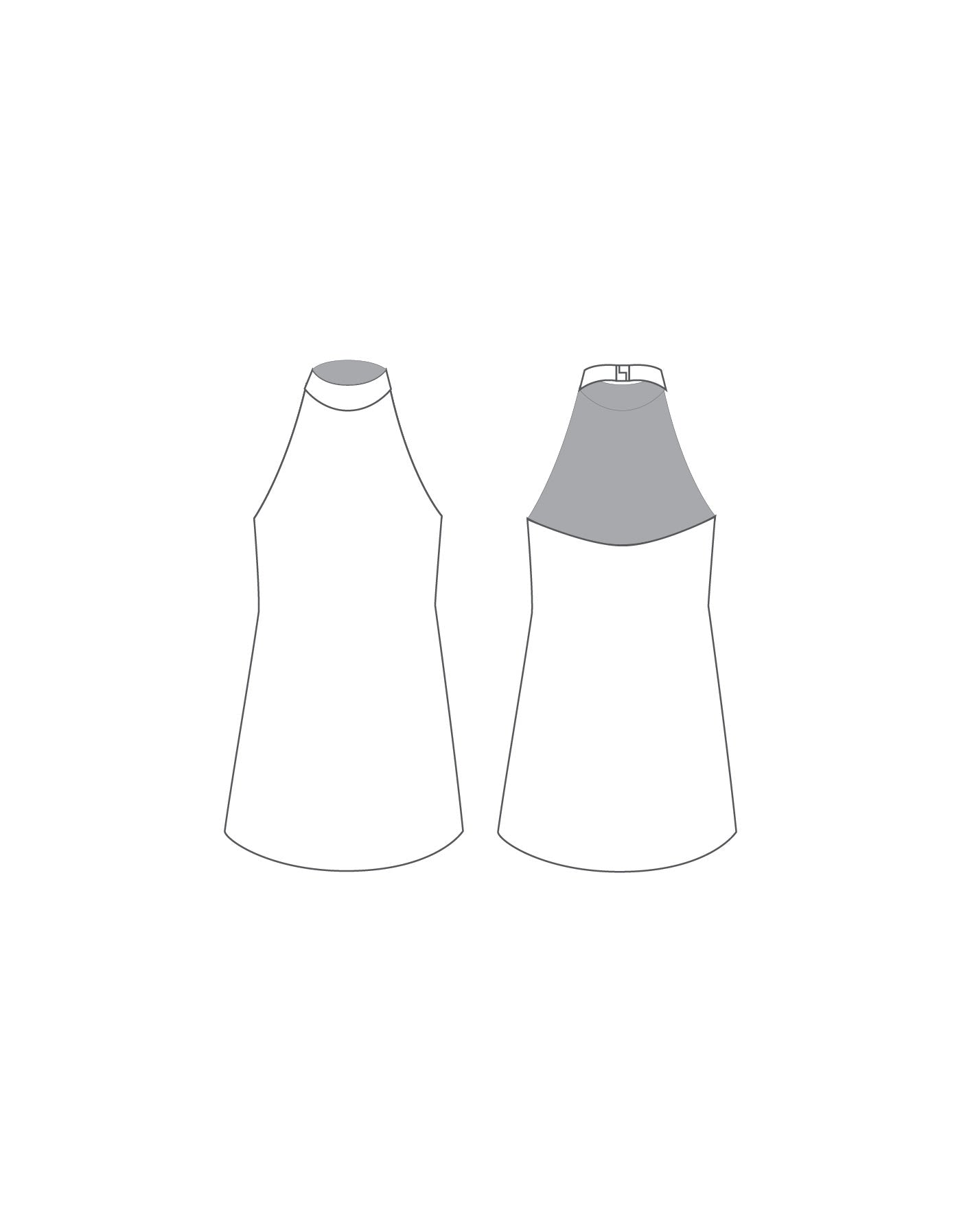 Custom Inked Halter Collar Shift Dress - Lycra