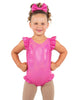 Solid Hologram Tank with Gather Sleeve and Leg Leotard