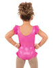 Solid Hologram Tank with Gather Sleeve and Leg Leotard