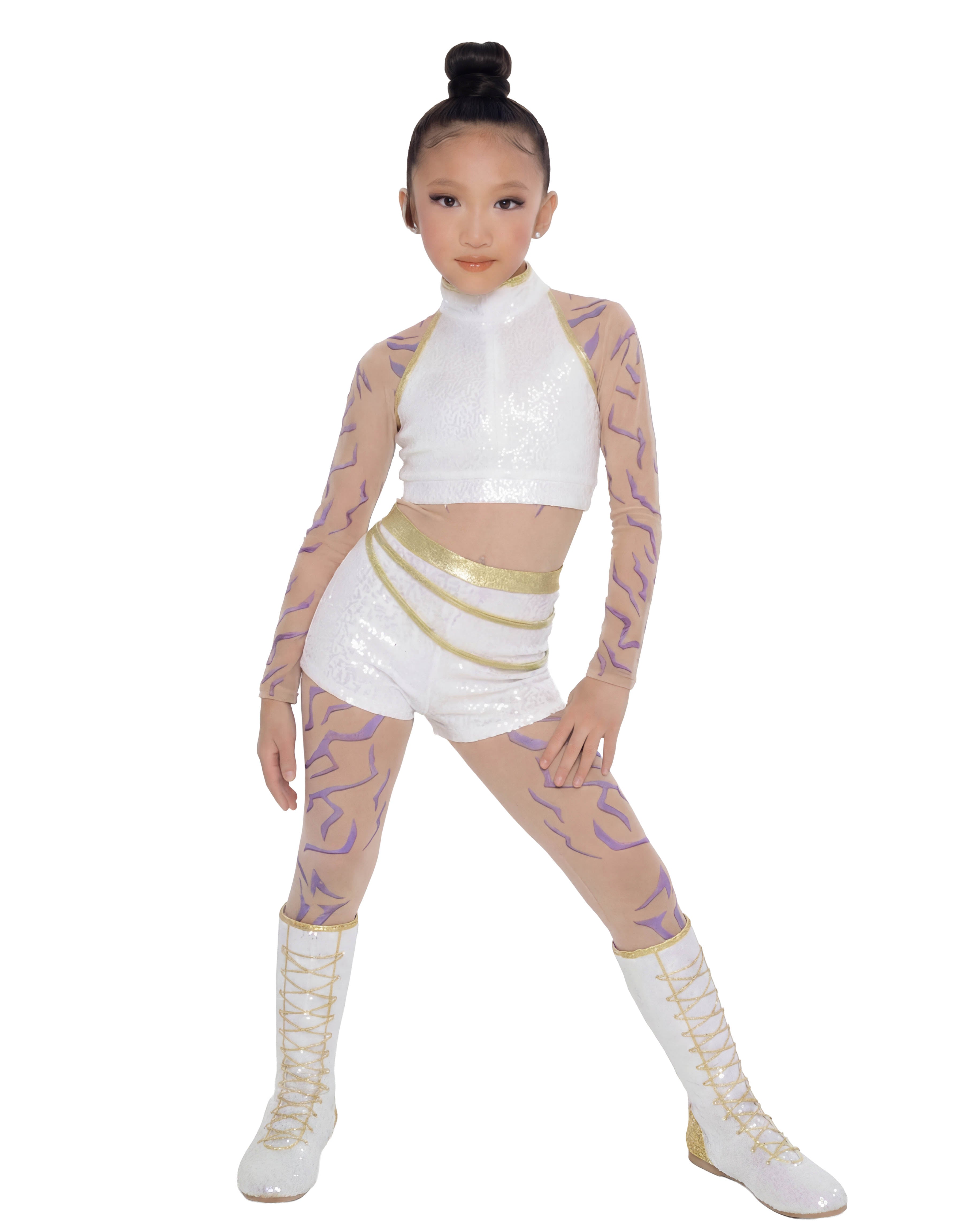 Demon Huntress LS Tneck Keyhole Back Unitard