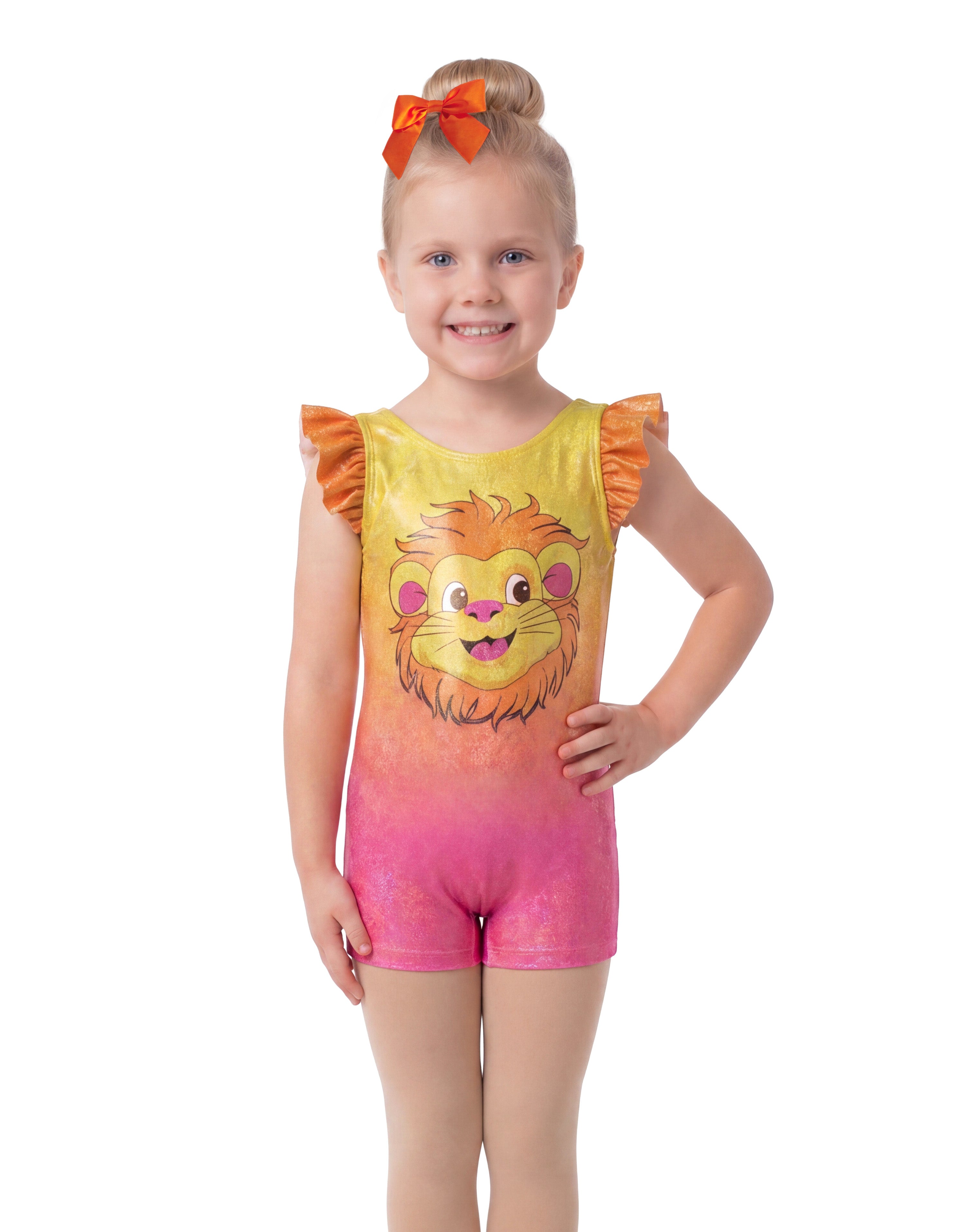 If I Were a Lion Tank Gather Sleeve Biketard