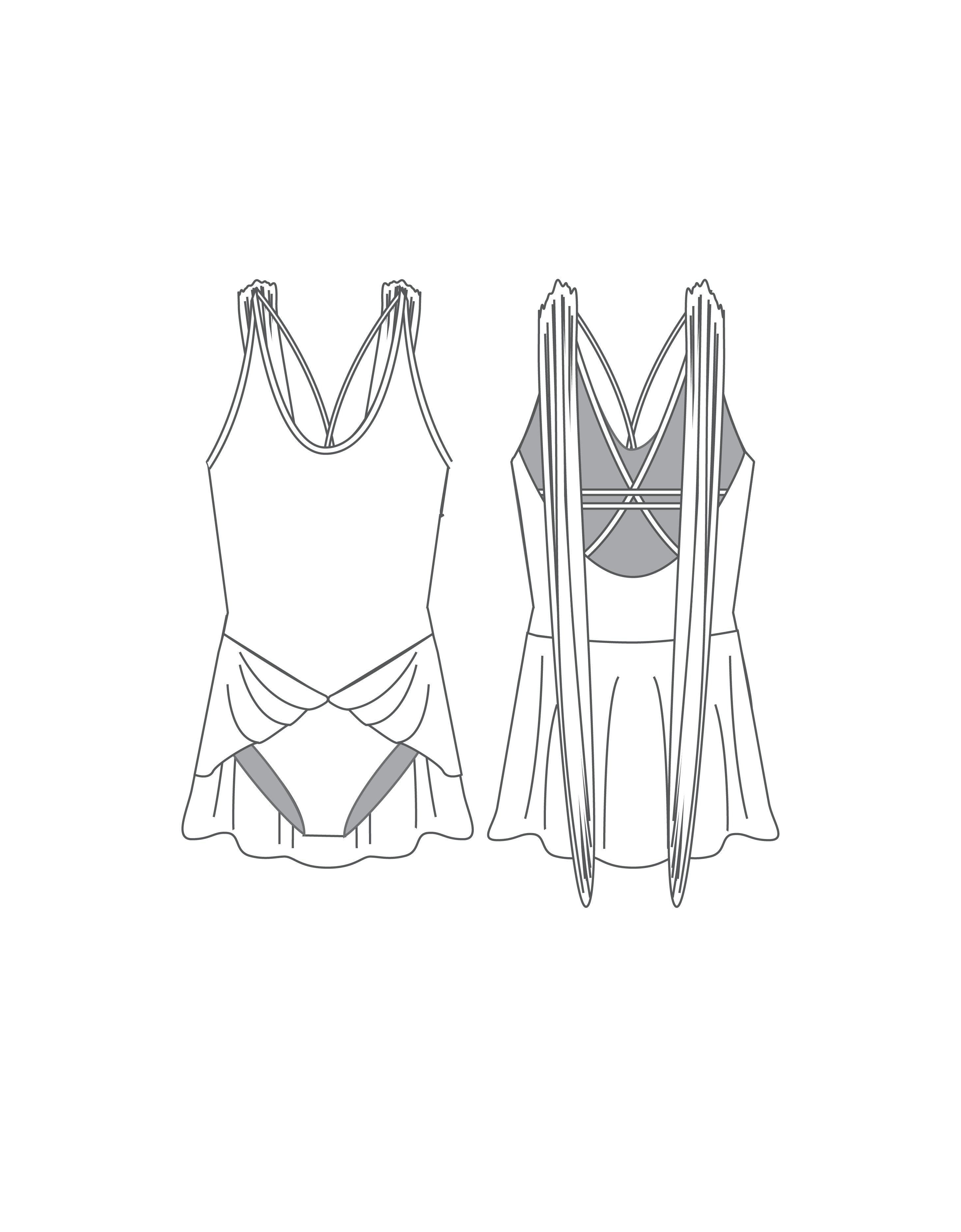 Custom Inked My Heart will Go On Mini Skirt - Lycra & Chiffon