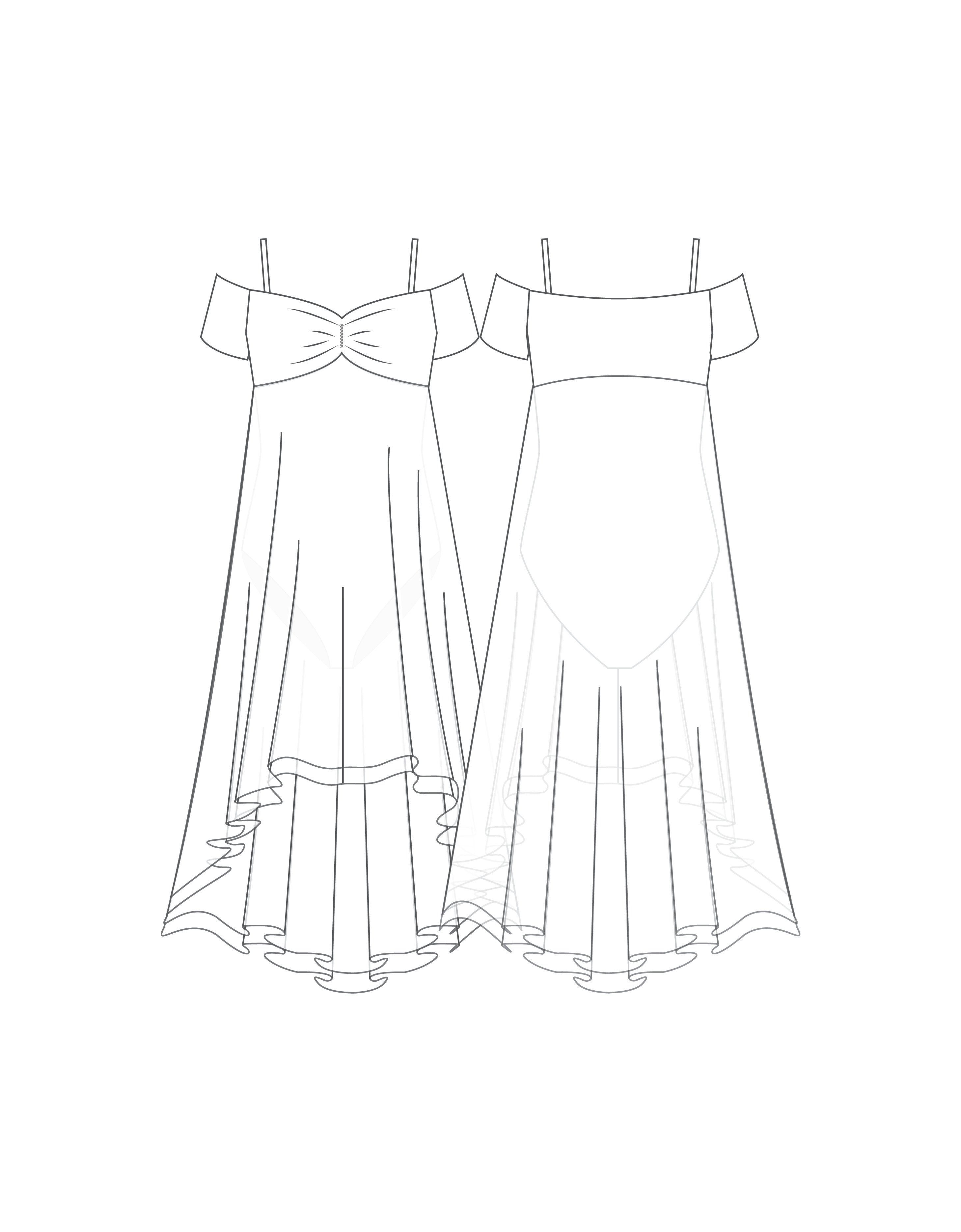 Custom Inked Propriety Dress - Lycra & Chiffon