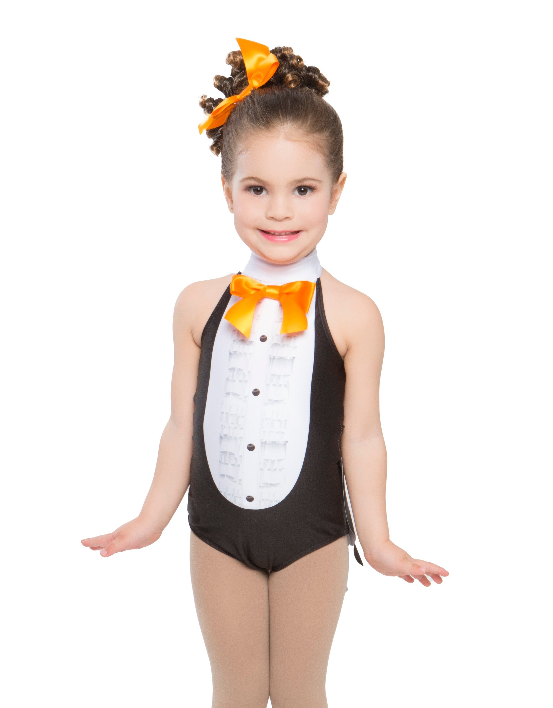 Penguin Halter Collar Leotard with tails