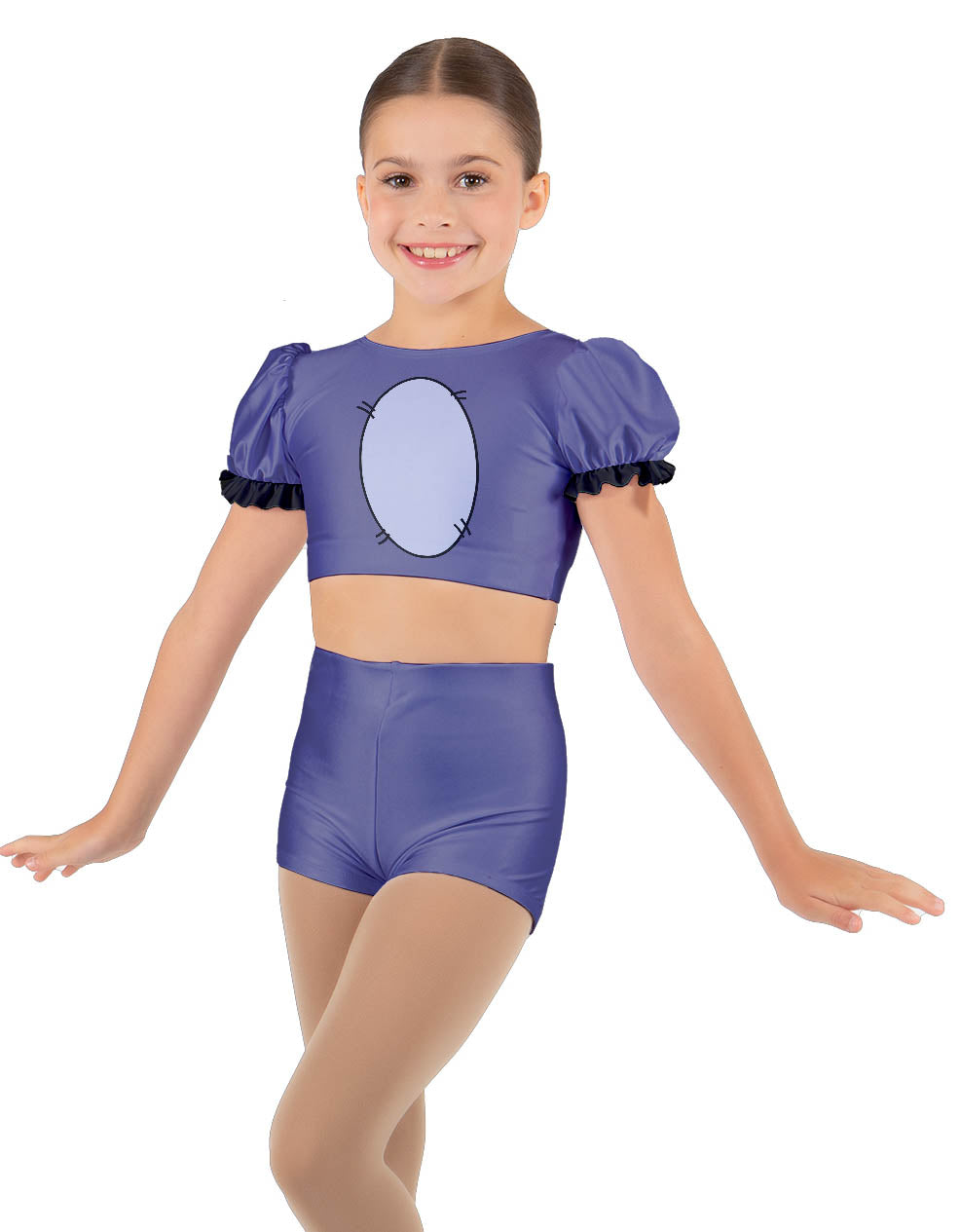 Little Donkey Puff Sleeve Crop Top