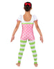 Strawberry Gal Puff Sleeve Biketard