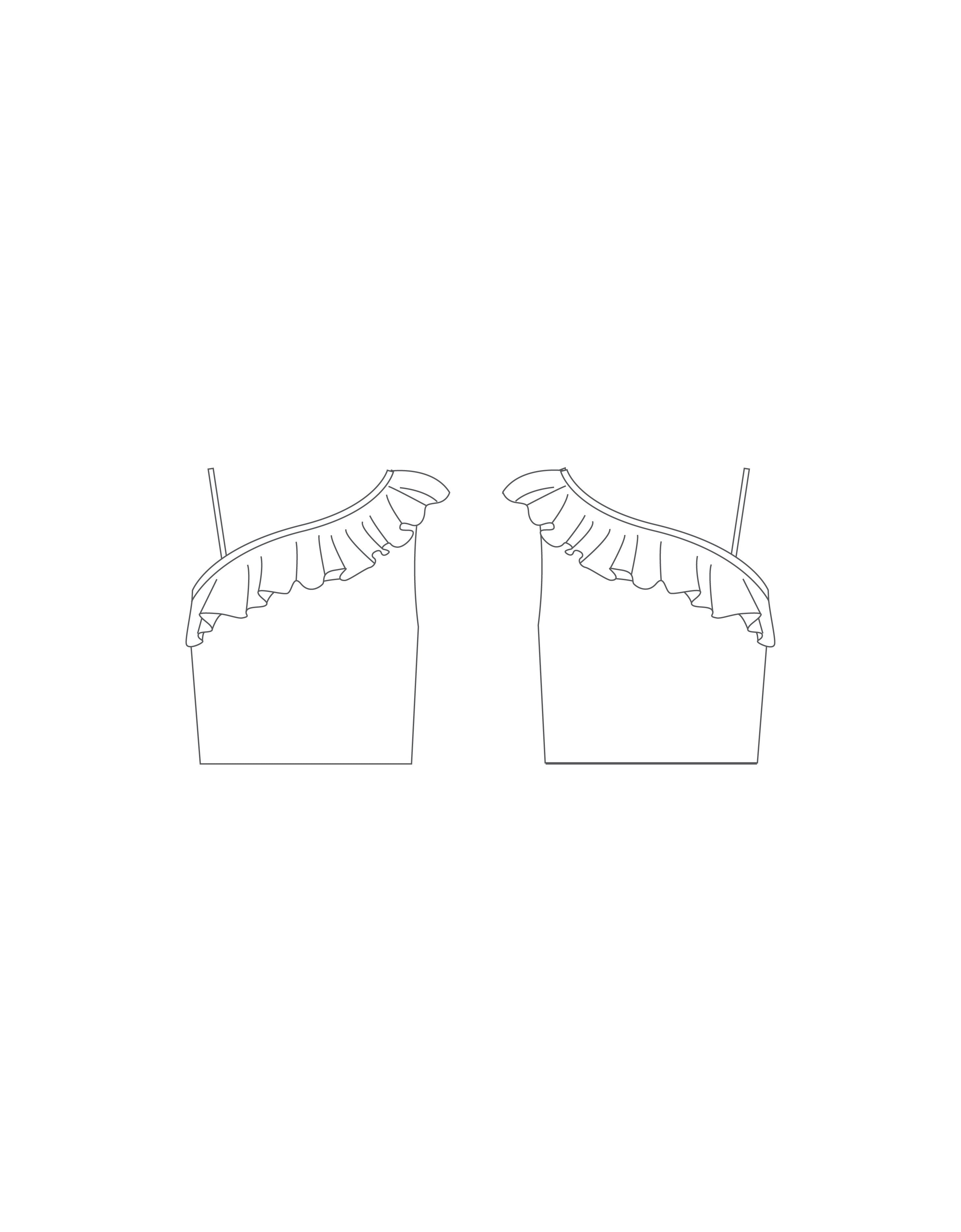 Custom Inked One Shoulder Crop Top with Ruffle - Hologram