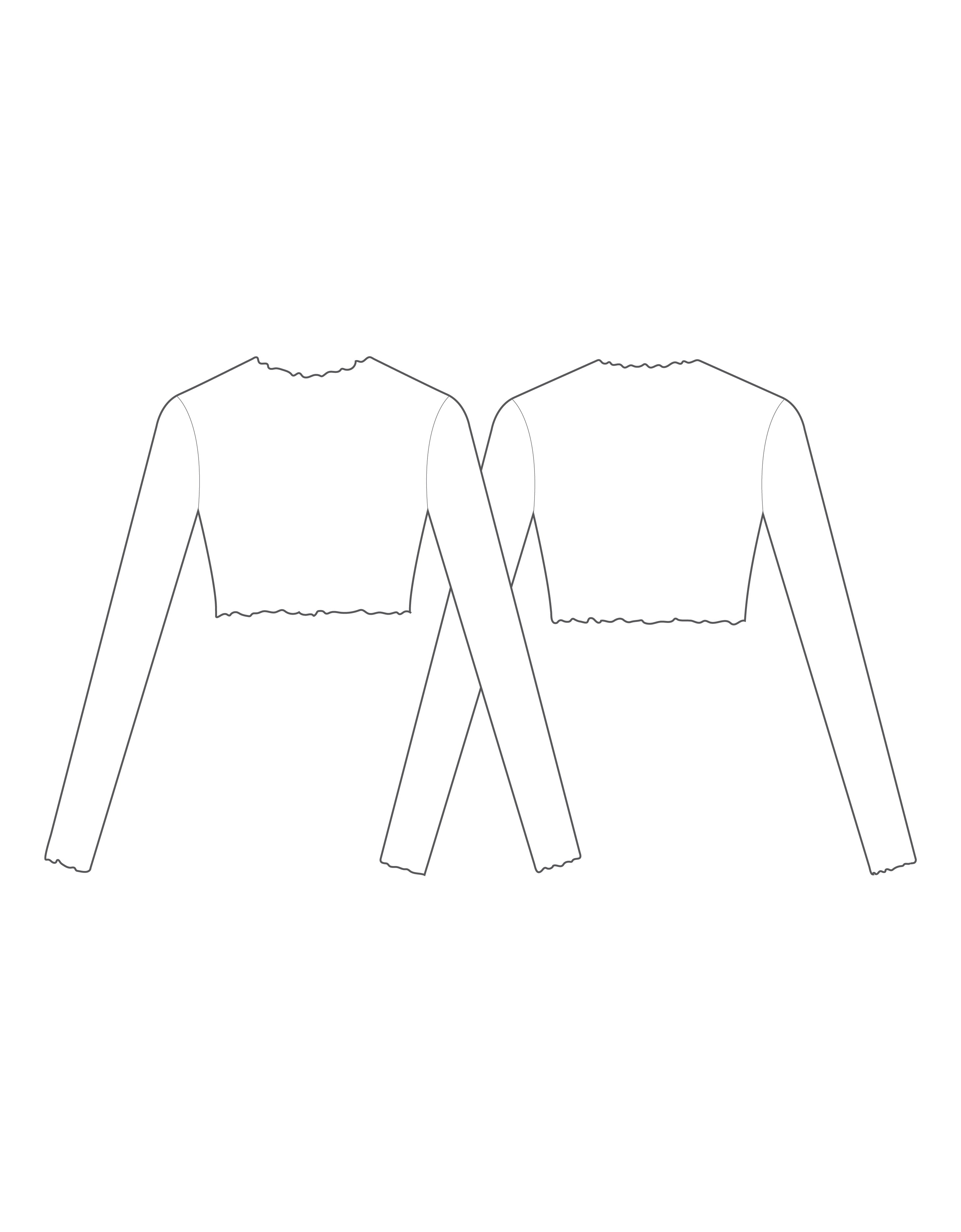 Custom Inked LS Mesh Crop Top - Mesh