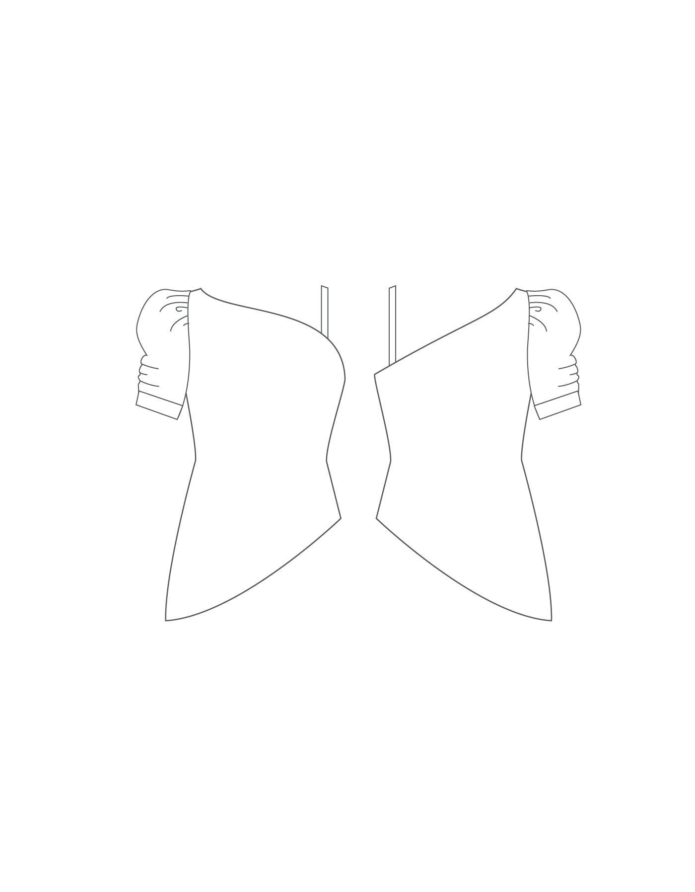 Custom Inked One Shoulder Puff Sleeve Top - Hologram