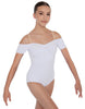 Solid Lycra Off The Shoulder Cap Sleeve Leotard