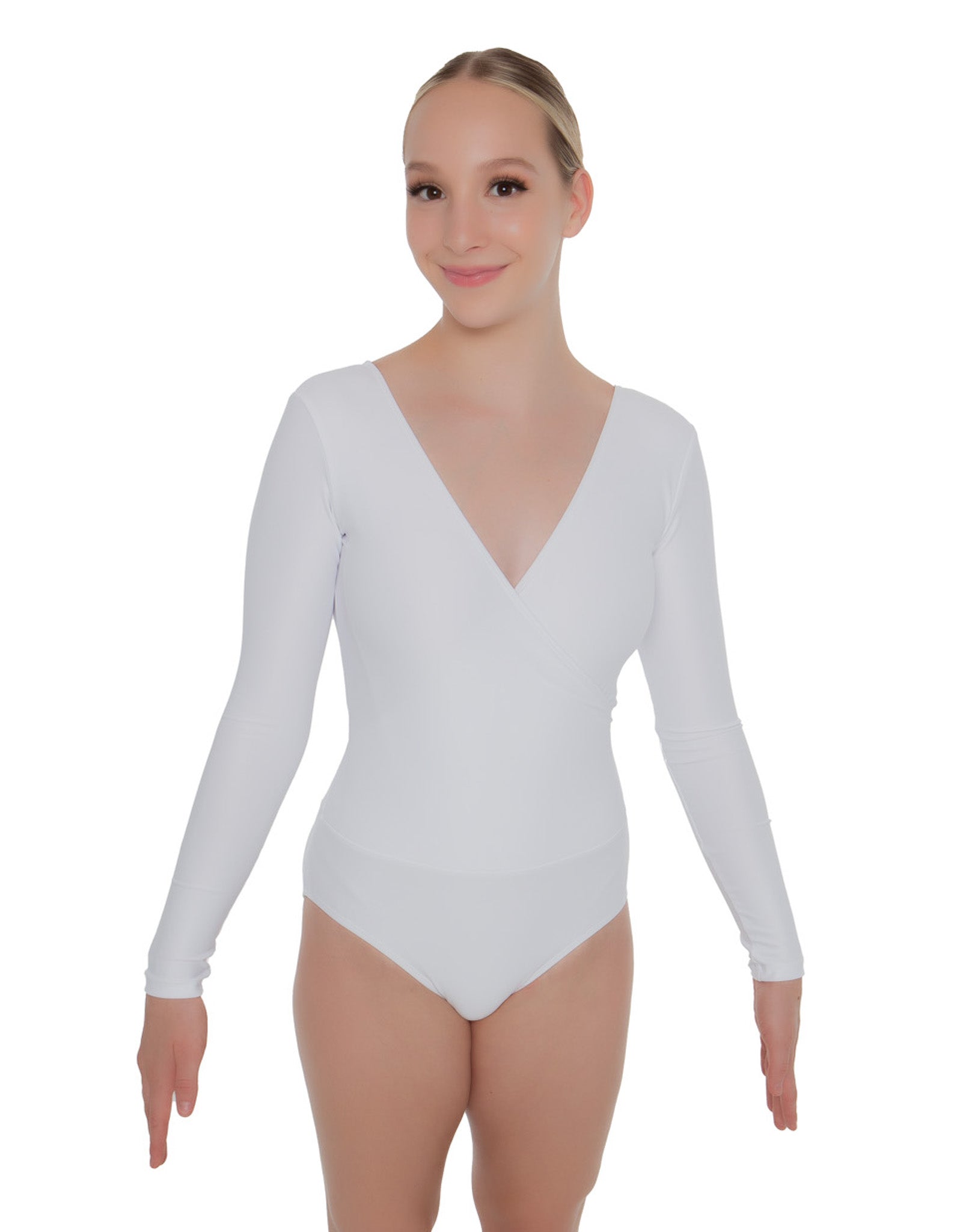 Solid Lycra LS Crossover Leotard