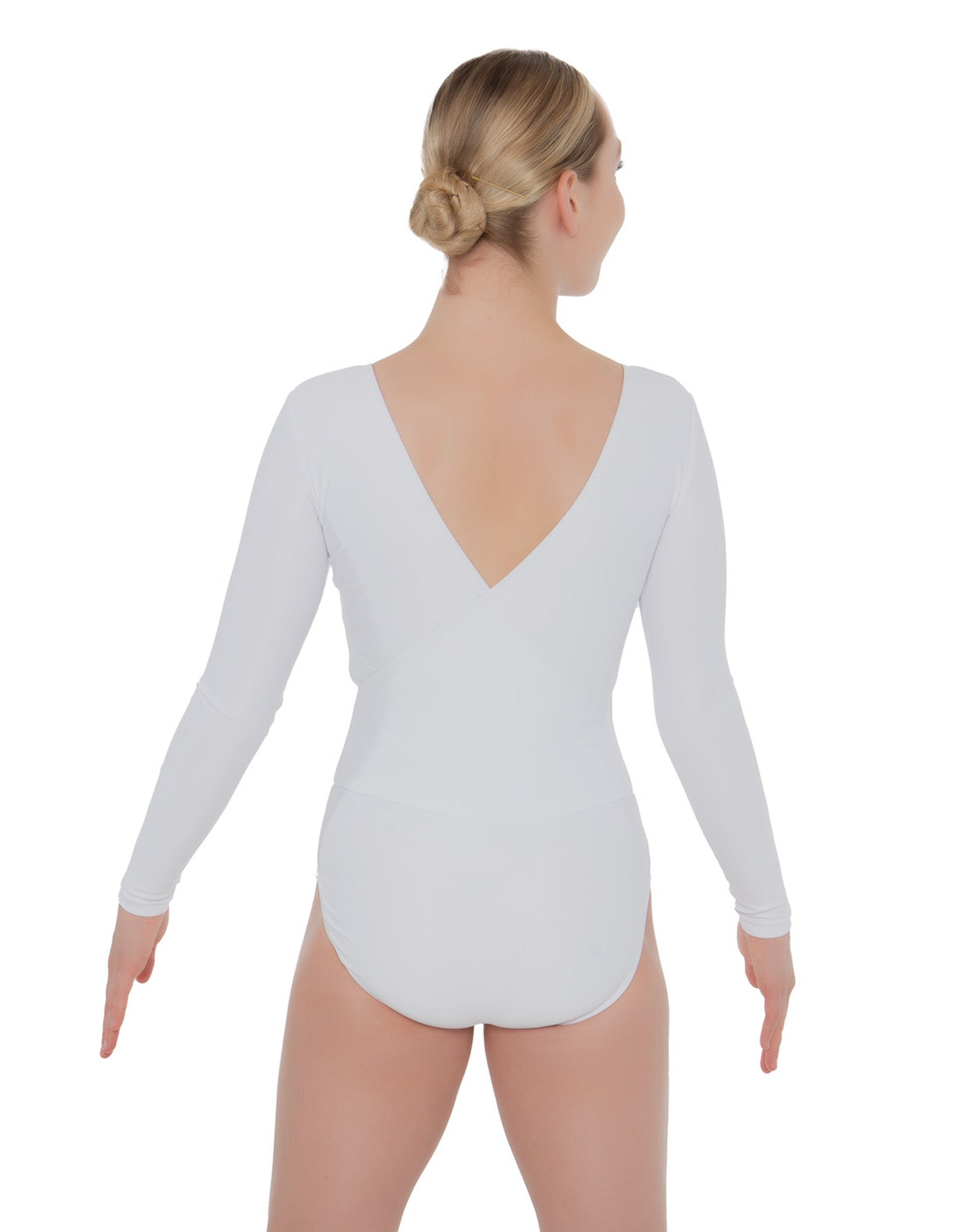 Solid Lycra LS Crossover Leotard